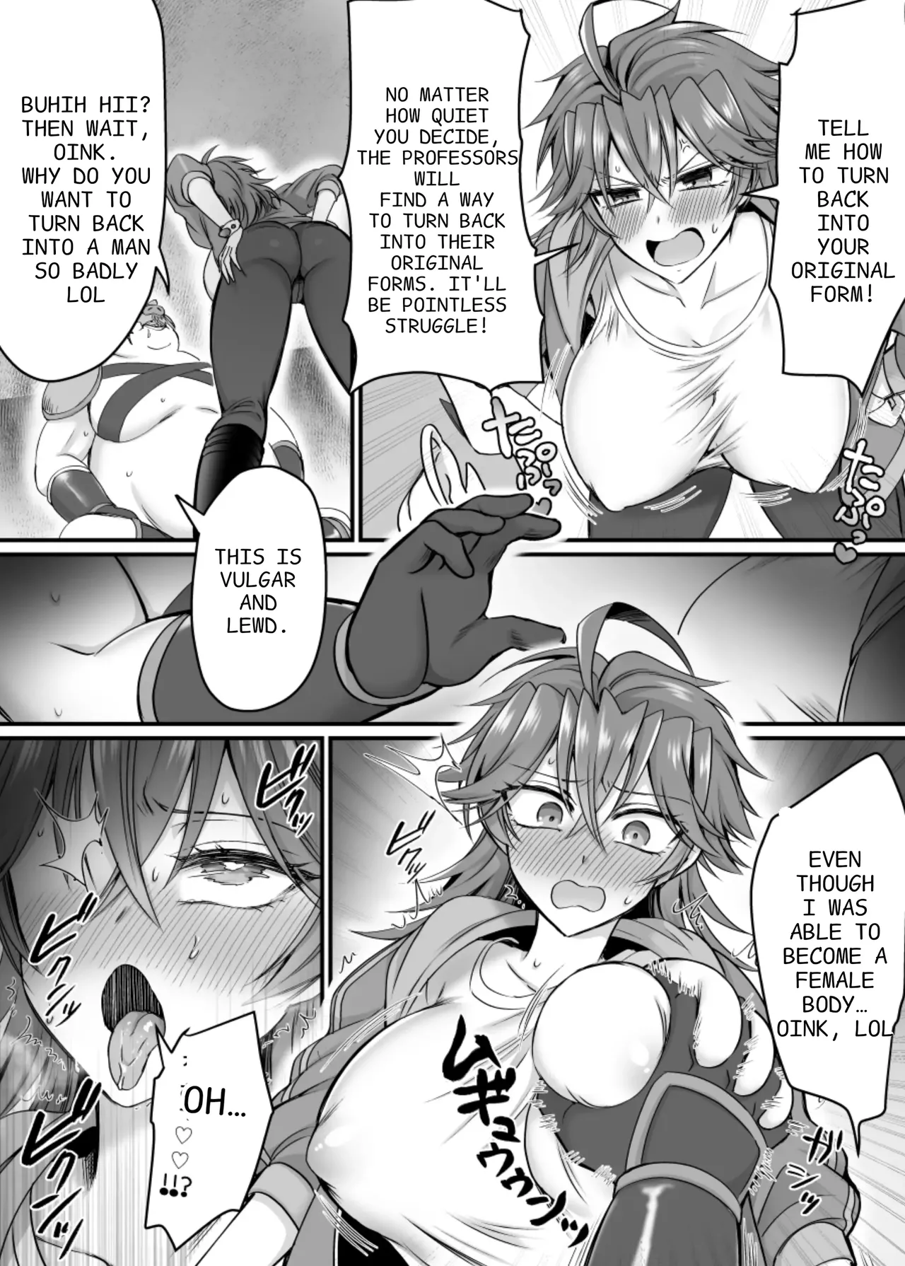 [Amaia Okashi Seisakusho (Moegi Oji-san)] Saber Red ~Seigi no Zako Onna Sentouin Hero~ | Saber Red: The Heroic Female Combatant of Justice [English] page 14 original parody - rough translation big breasts hentai manga - read online free