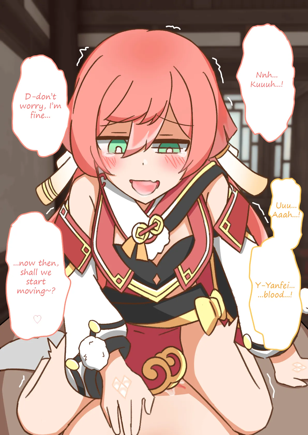 Yanfei to Keiyaku | Contract with Yanfei page 10 featuring aether genshin impact parody - handjob mosaic censorship hentai manga - read online free