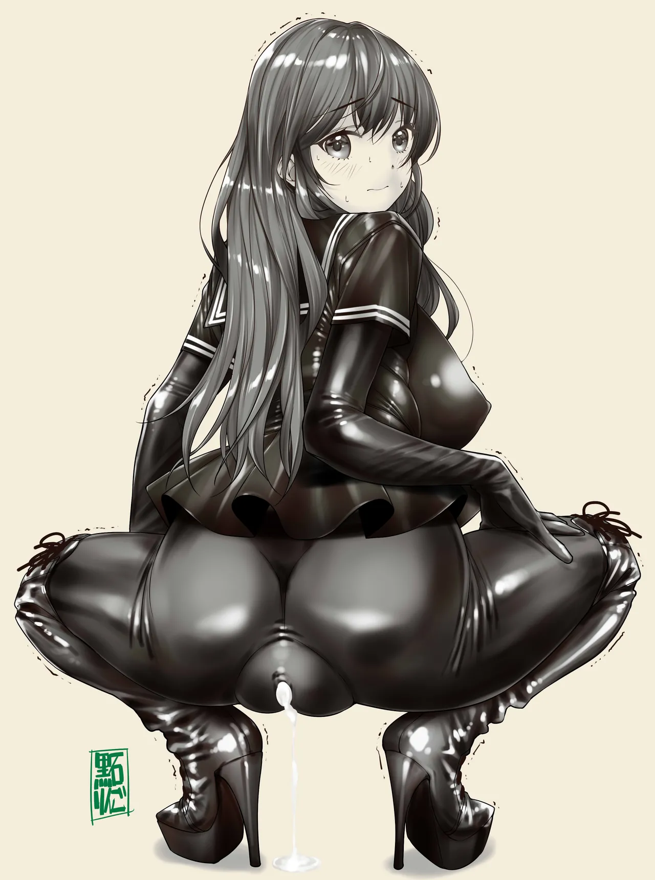 Tekateka seifuku omorashi gakuin page 32 original parody - thigh high boots schoolgirl uniform hentai manga - read online free