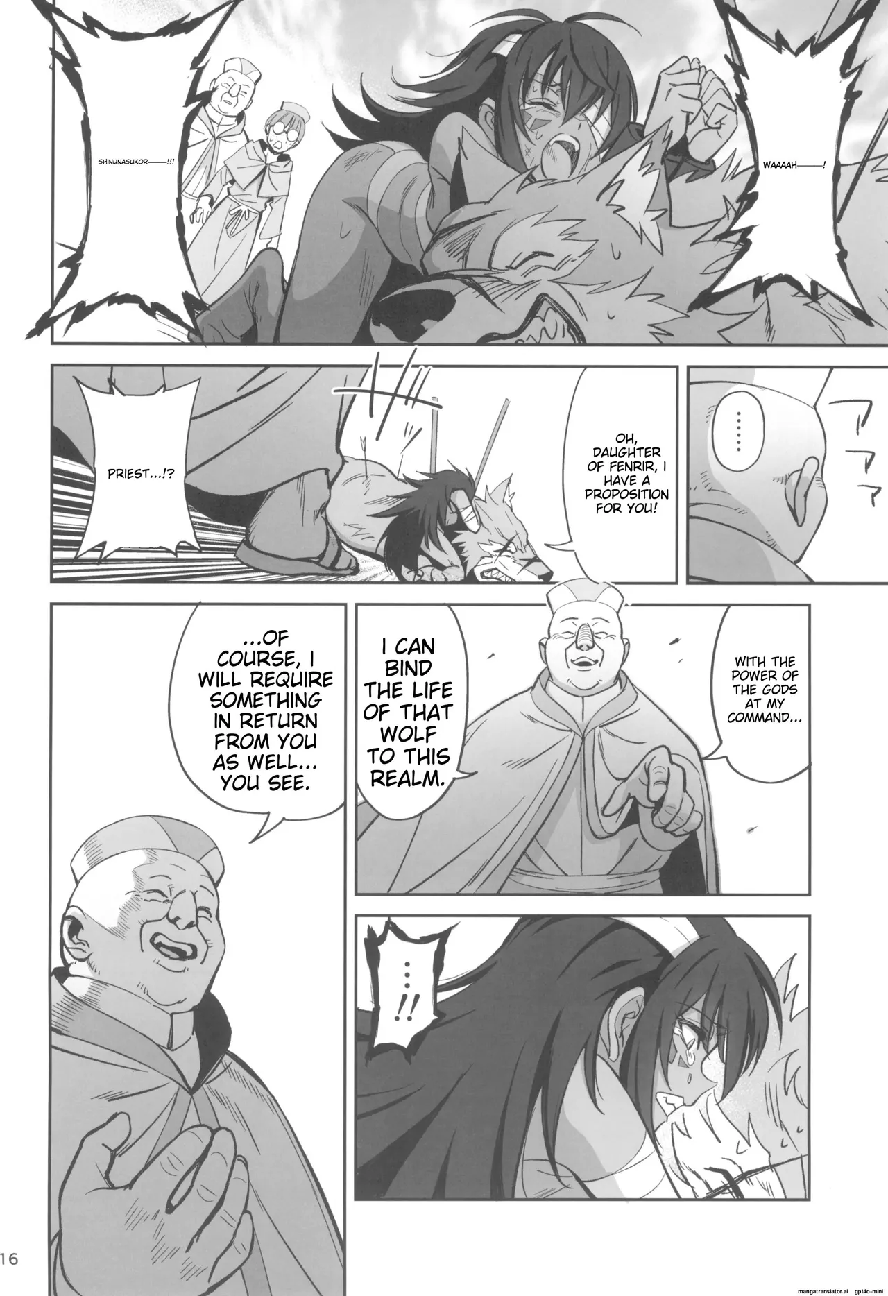 Mori o Mamoru Ookami Shoujo ga Inkou Shisai ni NTRreta Hanashi page 16 original parody - nun garter belt hentai manga - read online free