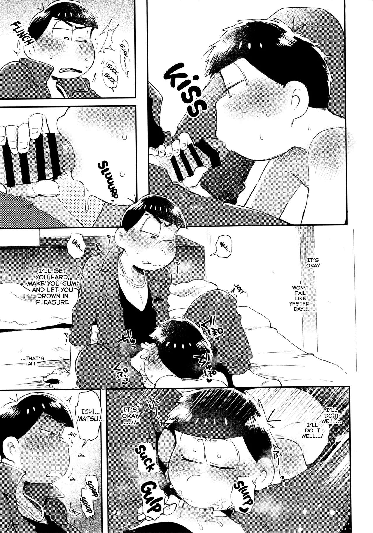 Momoiro netsu tsuki sōshūhen sairoku page 105 featuring karamatsu matsuno osomatsu-san parody - rough translation kissing hentai manga - read online free