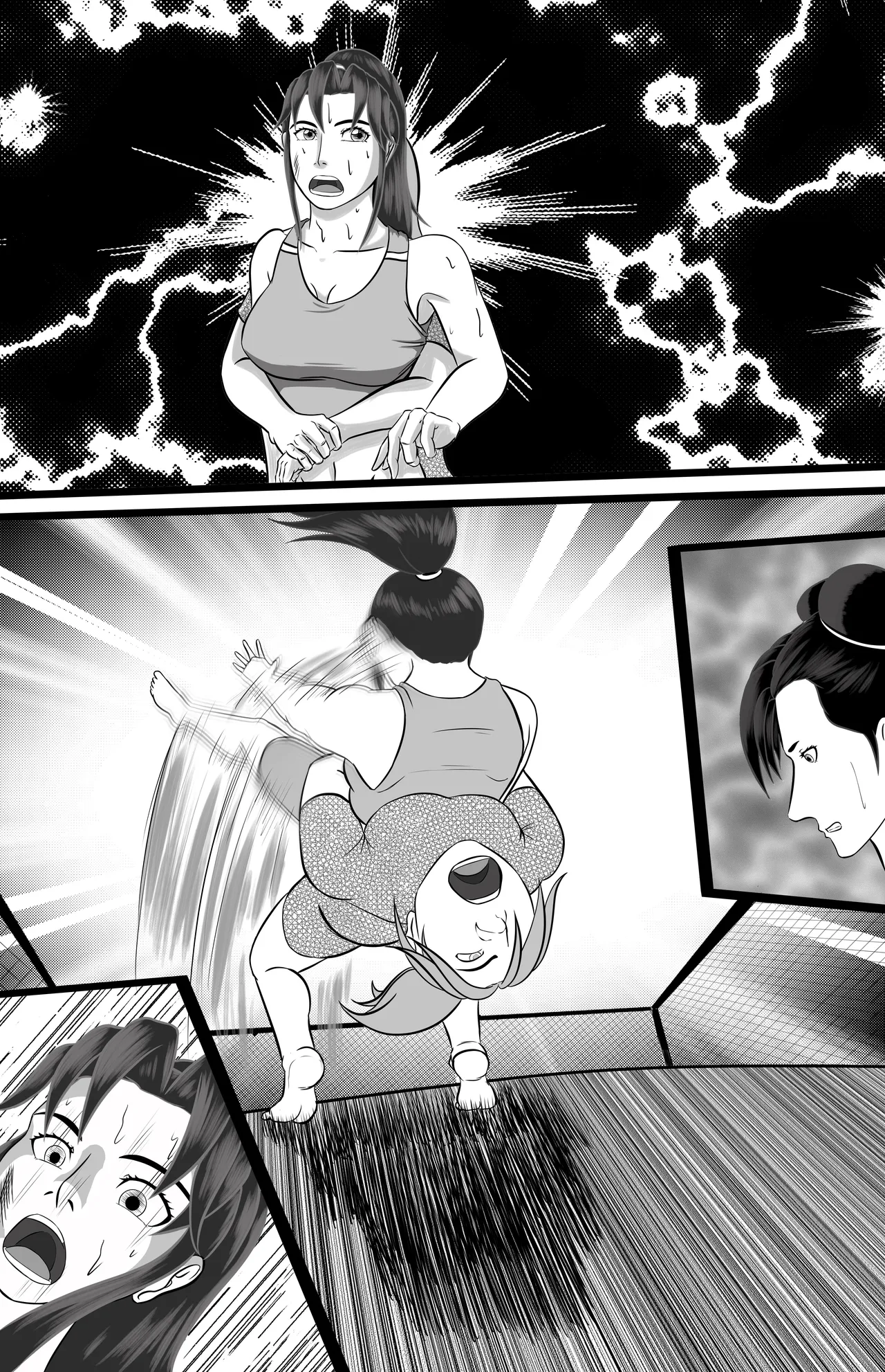 underground tournament page 44 featuring jun kazama virtua fighter parody - ryona wrestling hentai manga - read online free