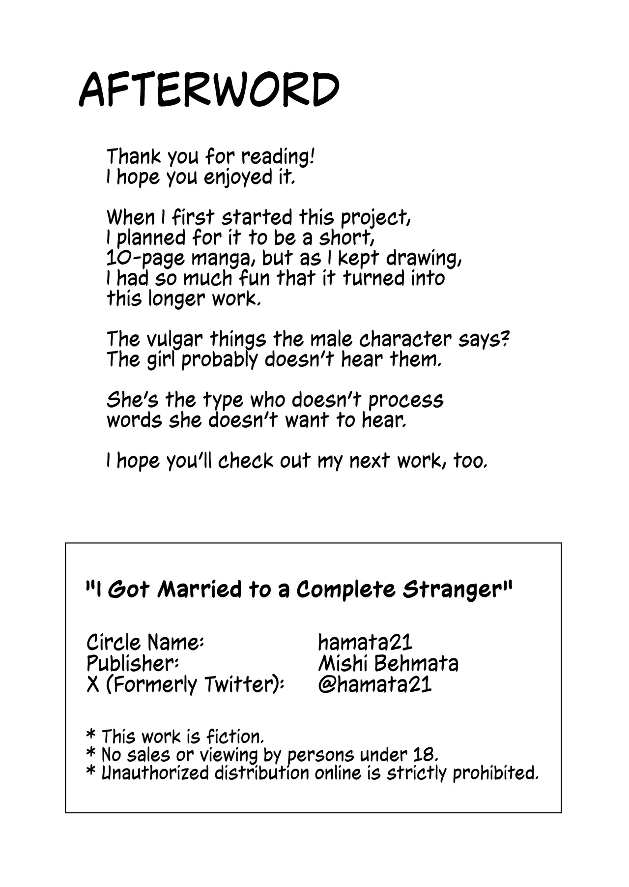 Shiranai Hito to Kekkon Shimashita | I Got Married to a Complete Stranger page 30 original parody - sole female sole male hentai manga - read online free