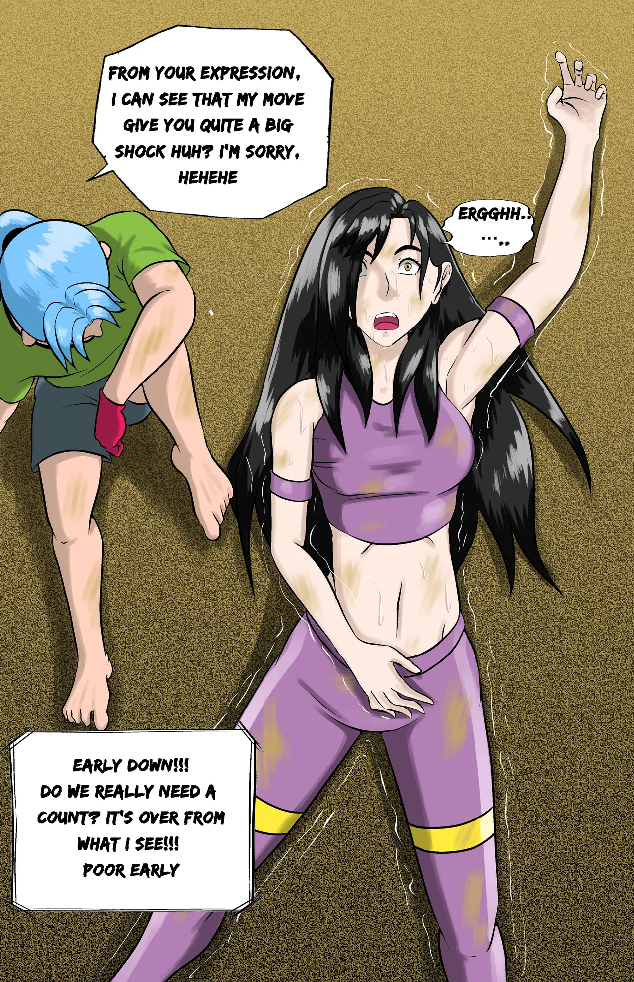 Infiltration page 112 featuring benikage - ryona wrestling hentai manga - read online free