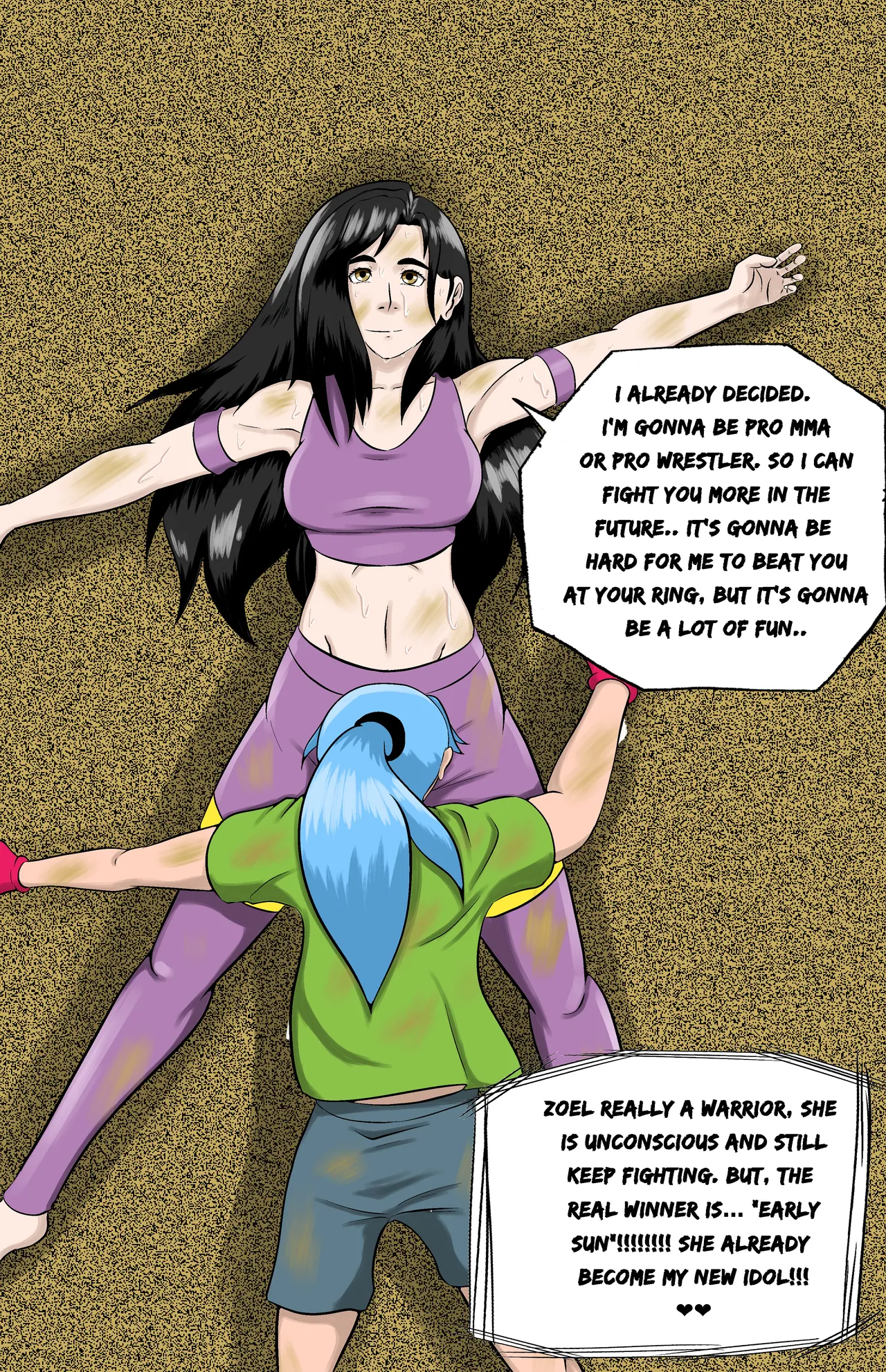 Infiltration page 127 featuring benikage - ryona wrestling hentai manga - read online free