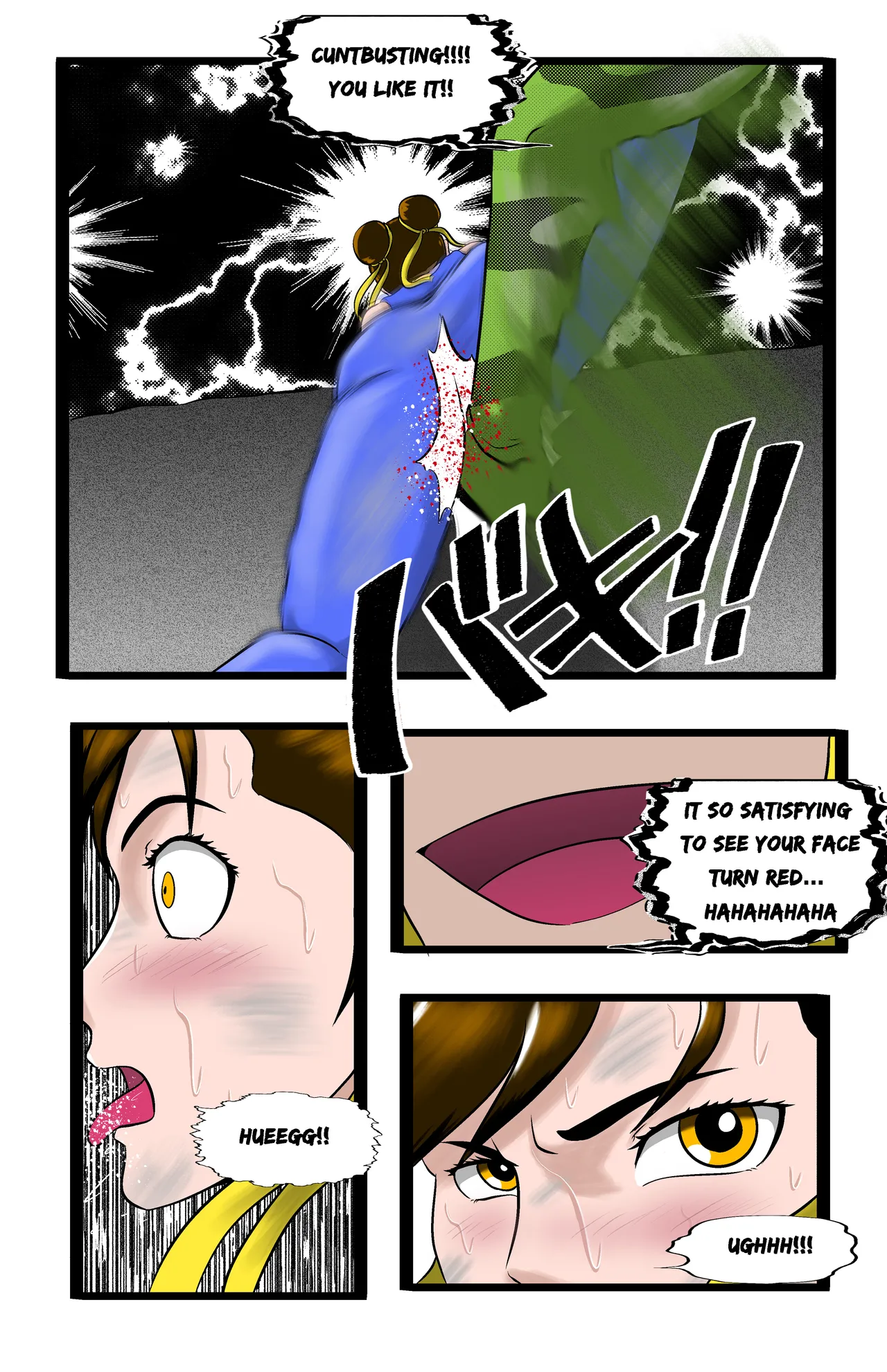 Infiltration page 147 featuring benikage - ryona wrestling hentai manga - read online free