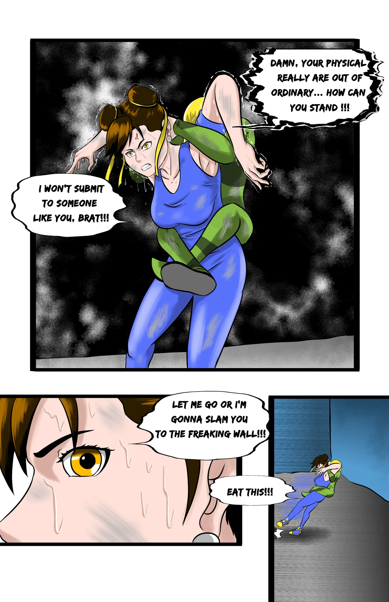 Infiltration page 154 featuring benikage - ryona wrestling hentai manga - read online free