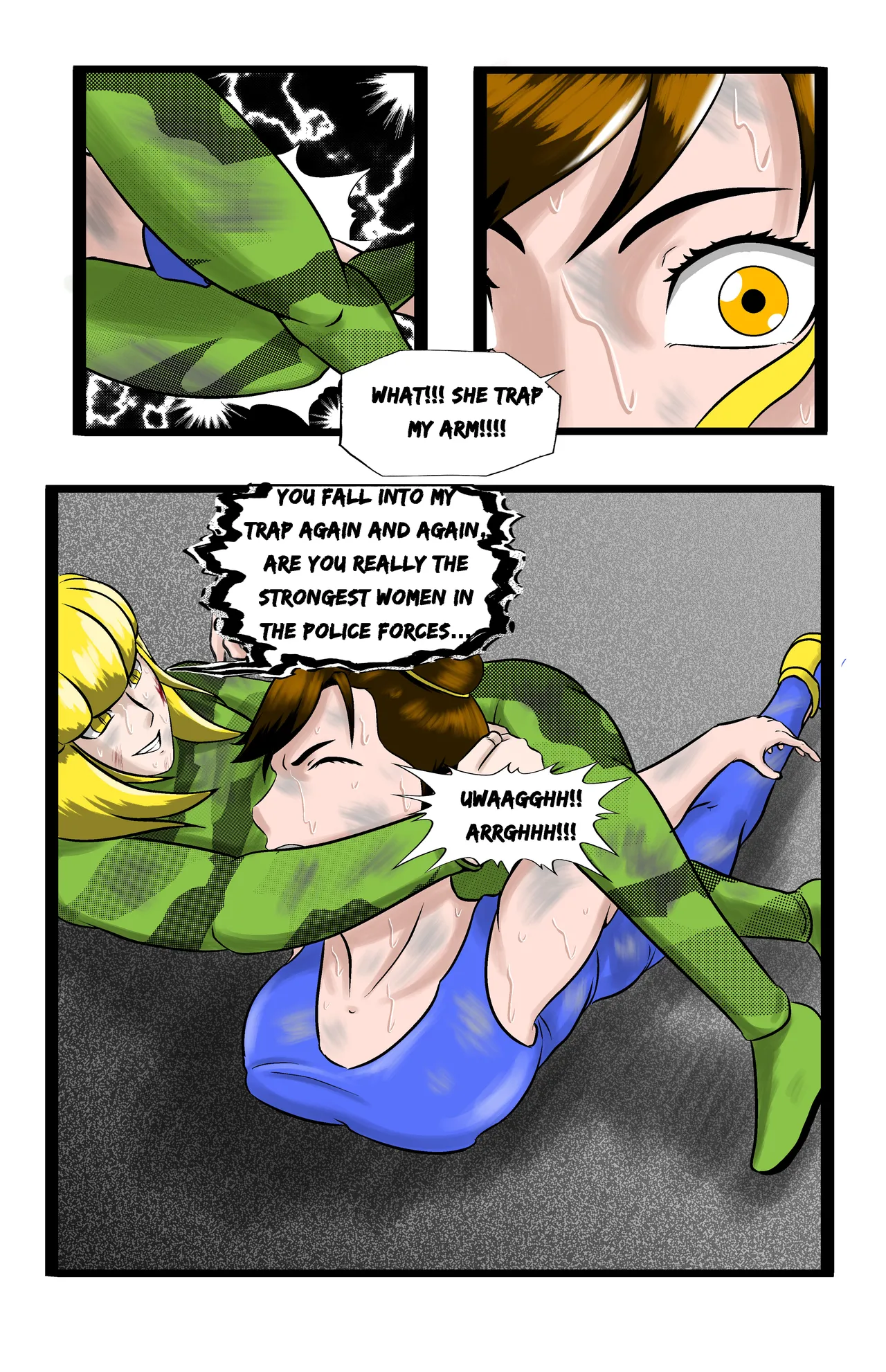 Infiltration page 156 featuring benikage - ryona wrestling hentai manga - read online free