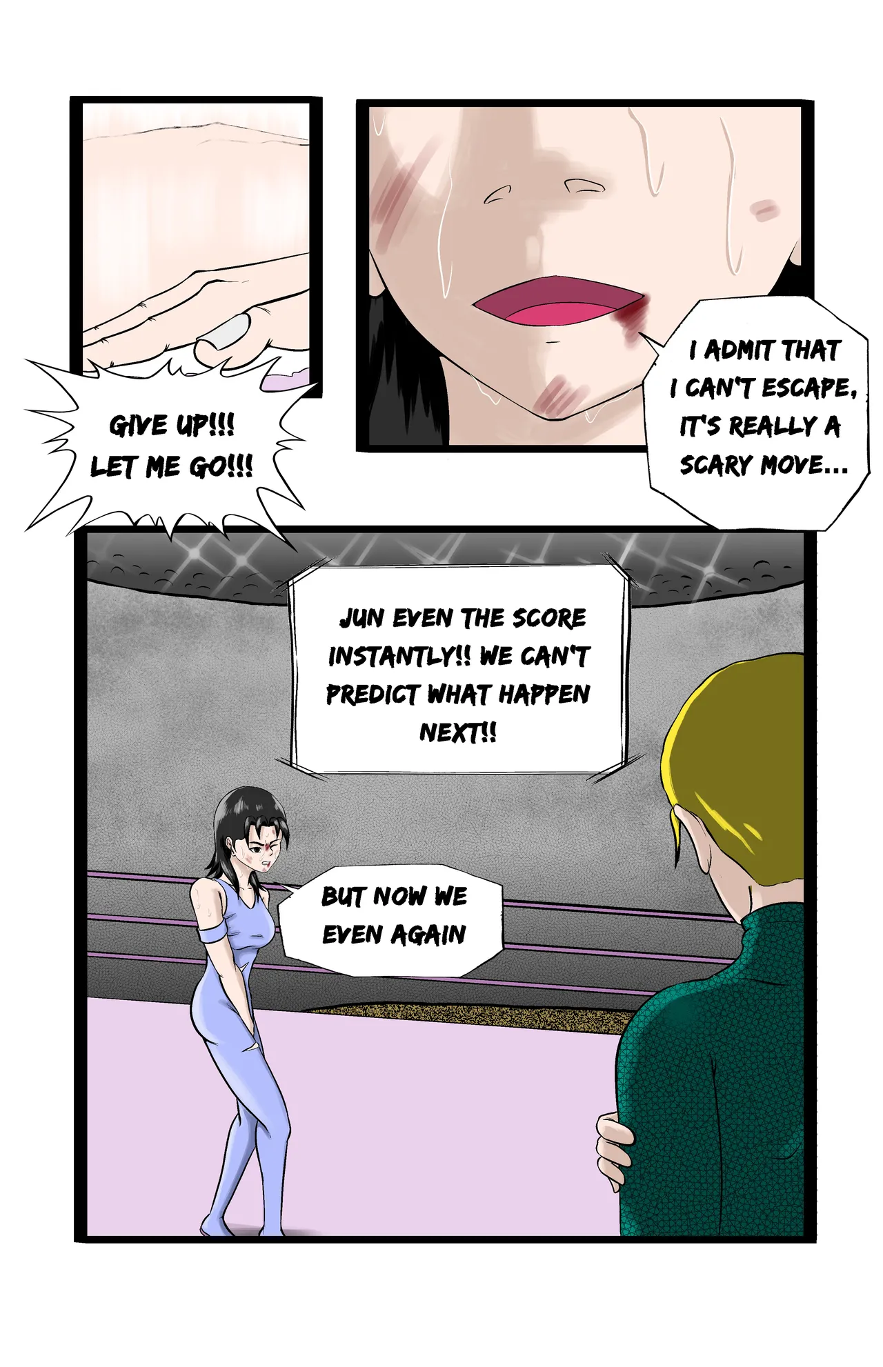 Infiltration page 192 featuring benikage - ryona wrestling hentai manga - read online free