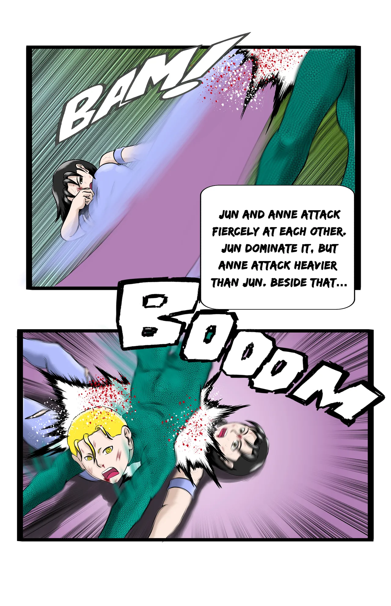 Infiltration page 193 featuring benikage - ryona wrestling hentai manga - read online free