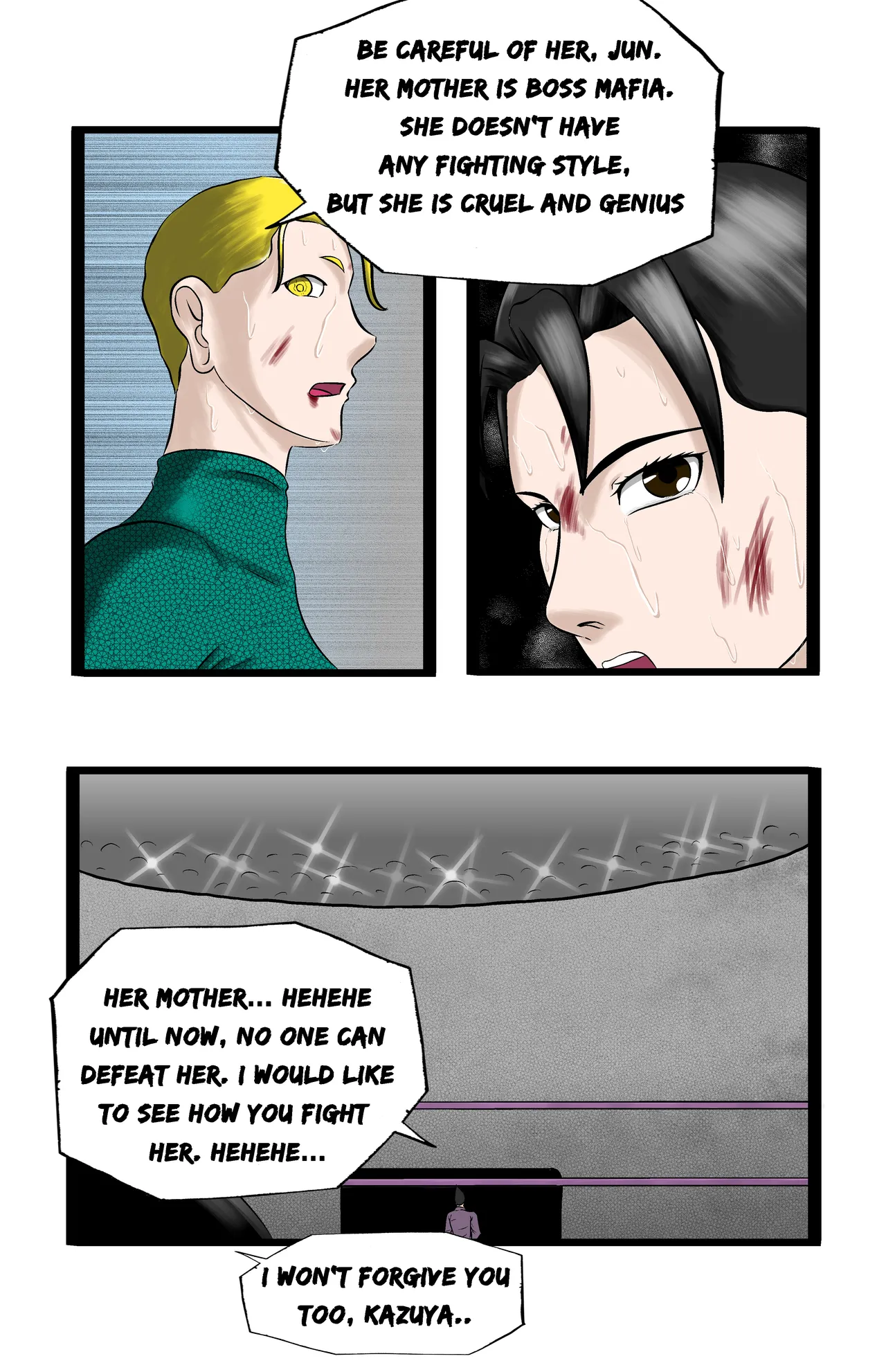 Infiltration page 213 featuring benikage - ryona wrestling hentai manga - read online free