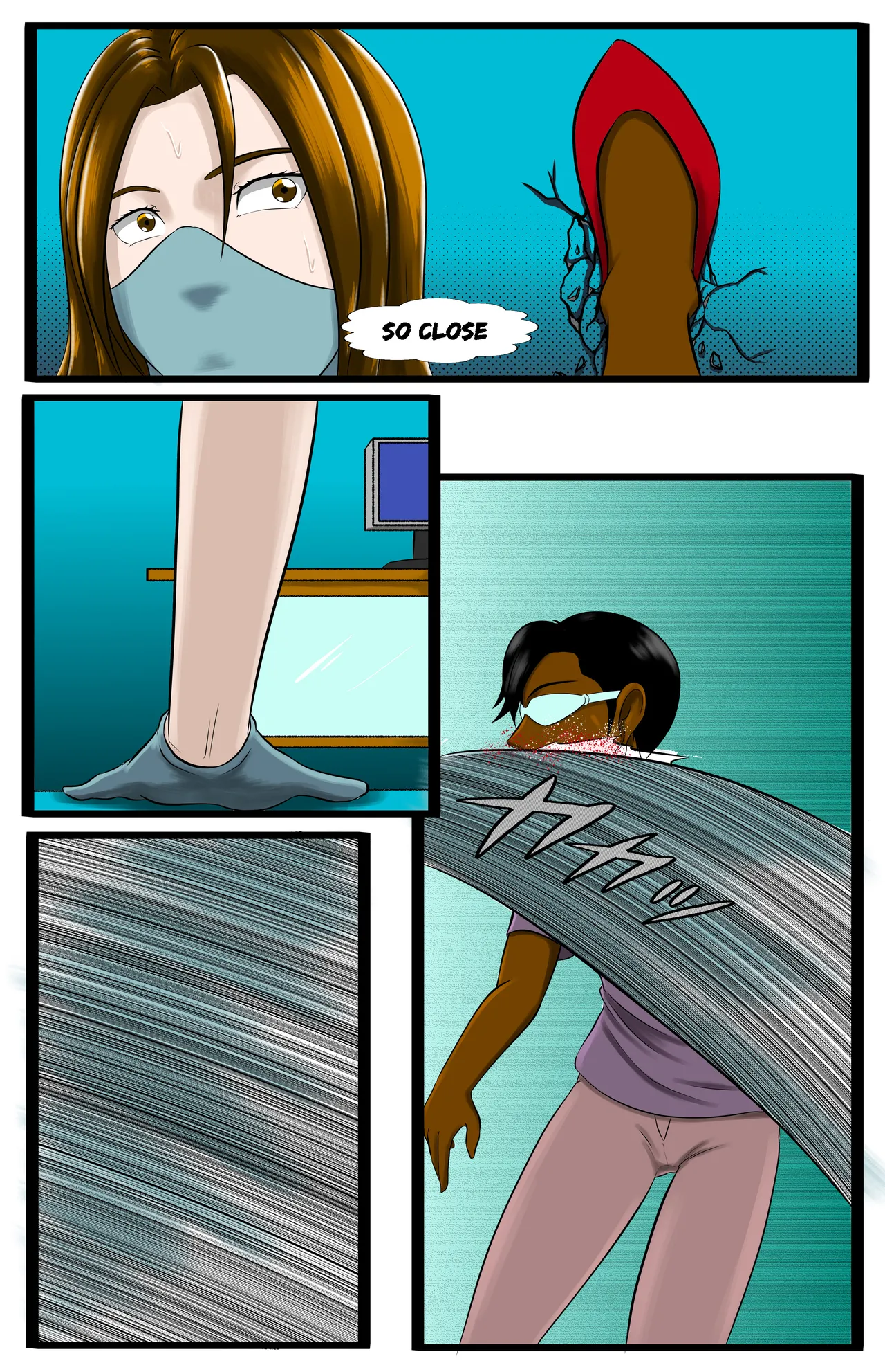 Infiltration page 25 featuring benikage - ryona wrestling hentai manga - read online free