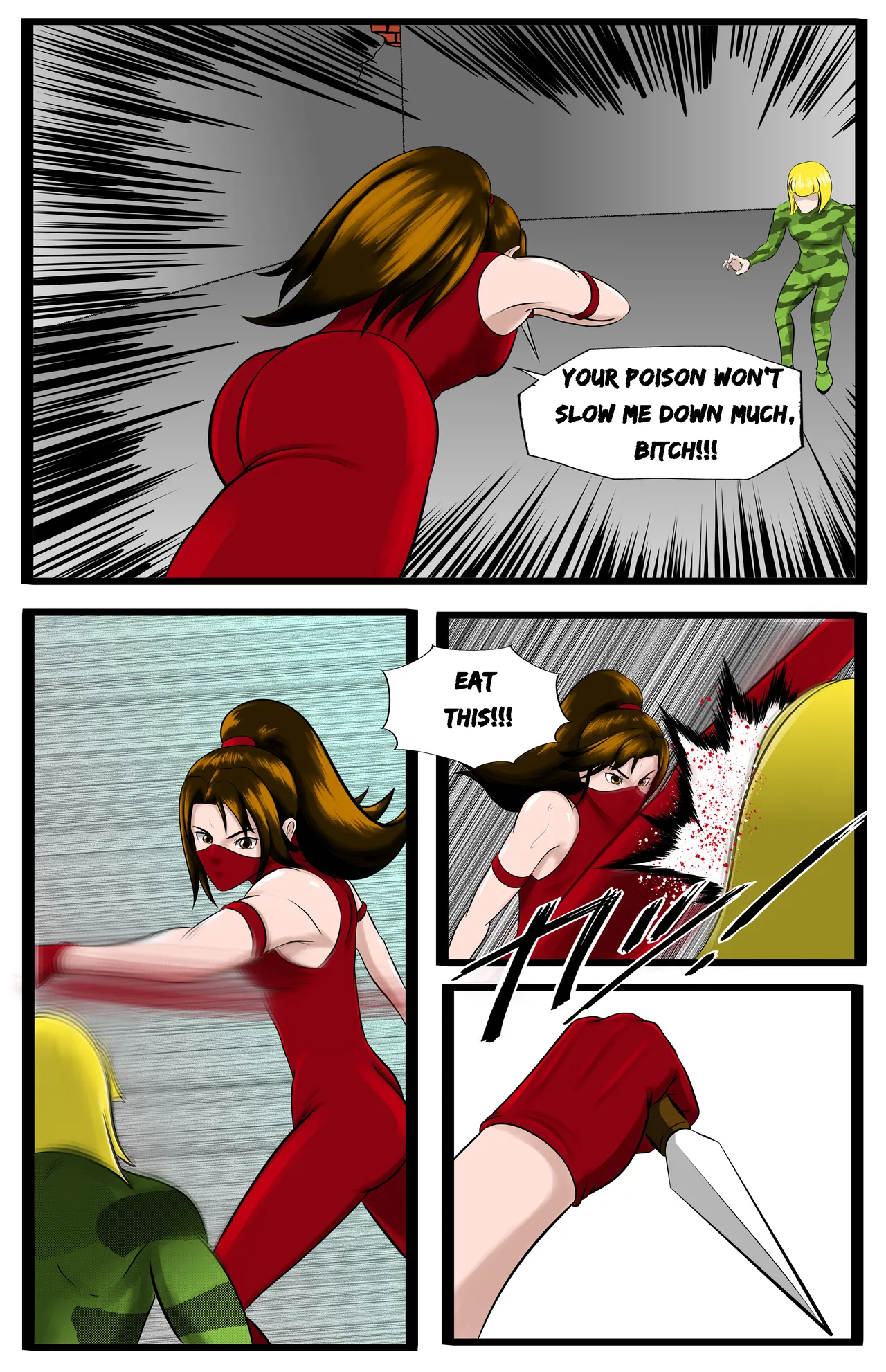 Infiltration page 41 featuring benikage - ryona wrestling hentai manga - read online free