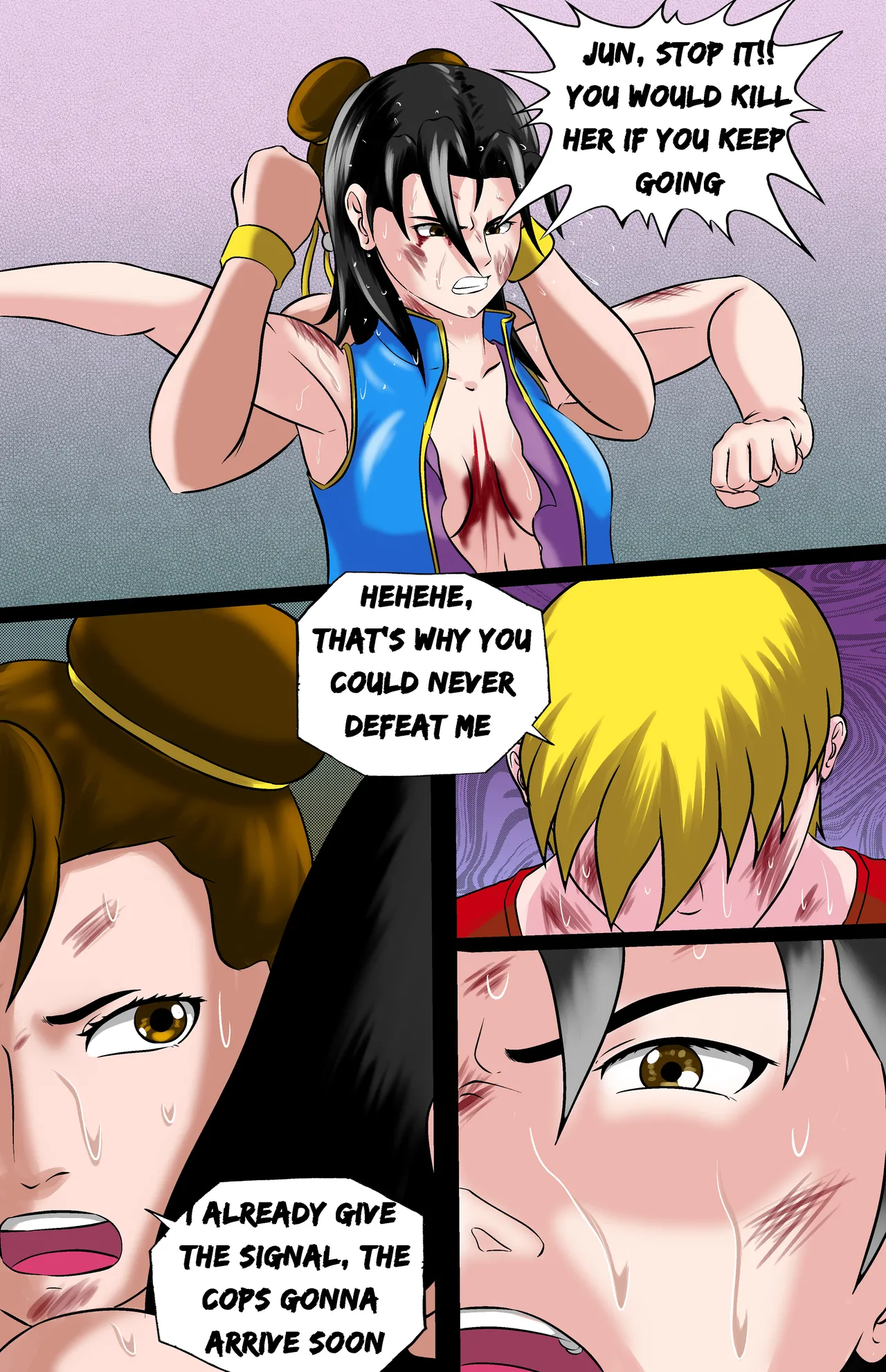 Revenge page 165 featuring chun-li street fighter parody - full color ryona hentai manga - read online free