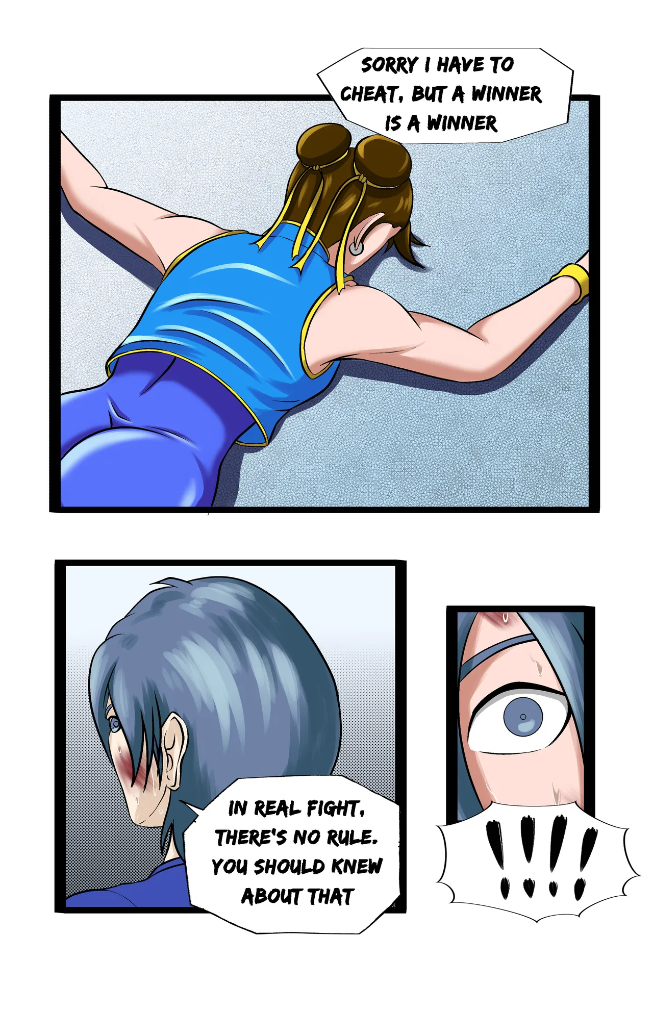 Revenge page 50 featuring chun-li virtua fighter parody - full color ryona hentai manga - read online free