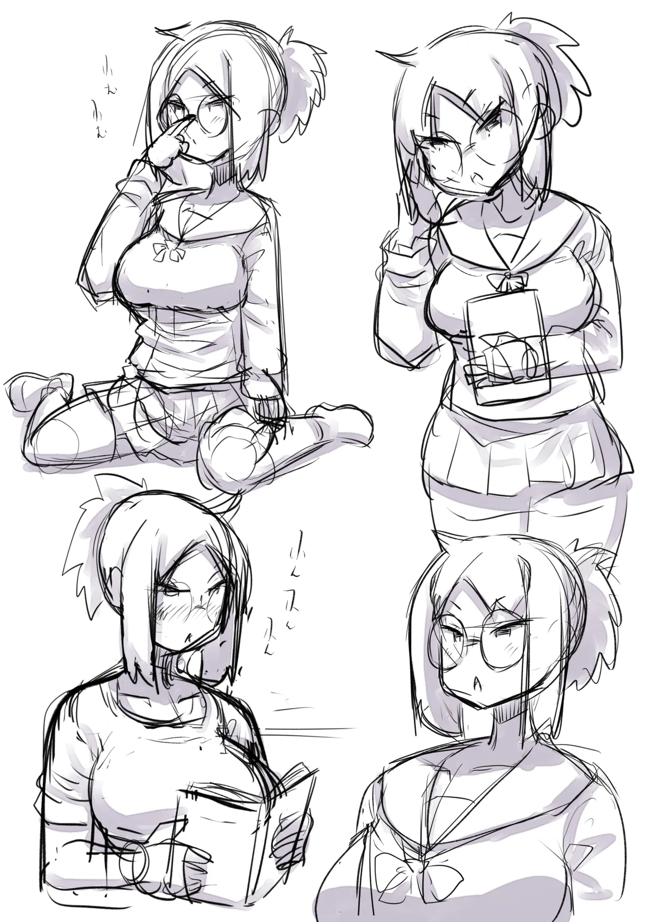 Data Chara-chan wa Cool de Muttsuri page 31 original parody - glasses schoolgirl uniform hentai manga - read online free