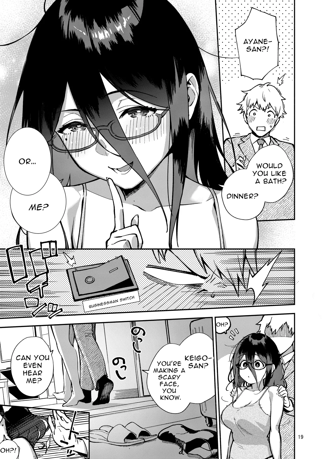 Tonari no Ayane-san Itazura Jidori to Oshioki Ecchi Hen | My Neighbor Ayane page 19 original parody - sole female sole male hentai manga - read online free