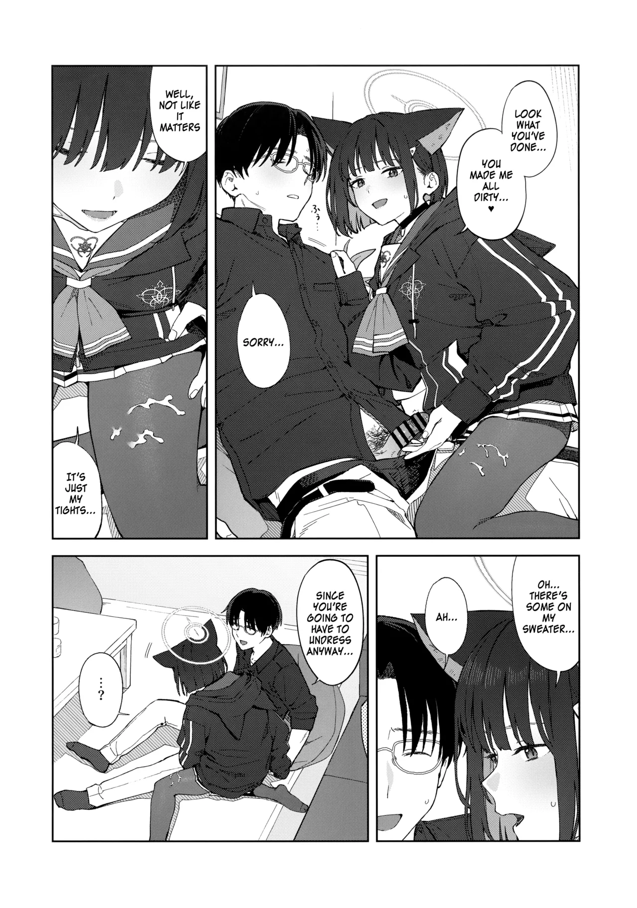 Konya wa Kuroneko to. | A Night with a Black Cat. page 21 featuring kazusa kyouyama blue archive parody - sole female sole male hentai manga - read online free
