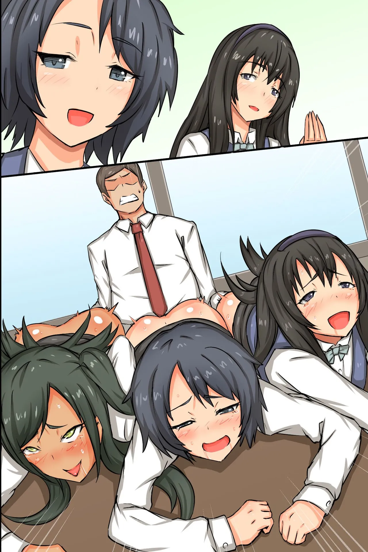 Bitch OL to Mainichi Ecchi Shimakuri Harem Office page 76 original parody - full color mosaic censorship hentai manga - read online free