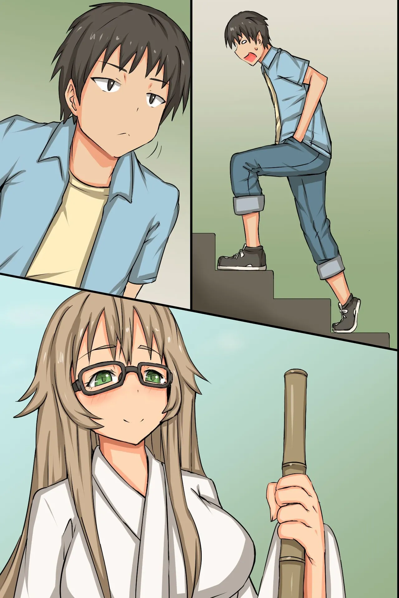 Nakadashi Kigan! Harem Jinja page 57 original parody - sole male full color hentai manga - read online free