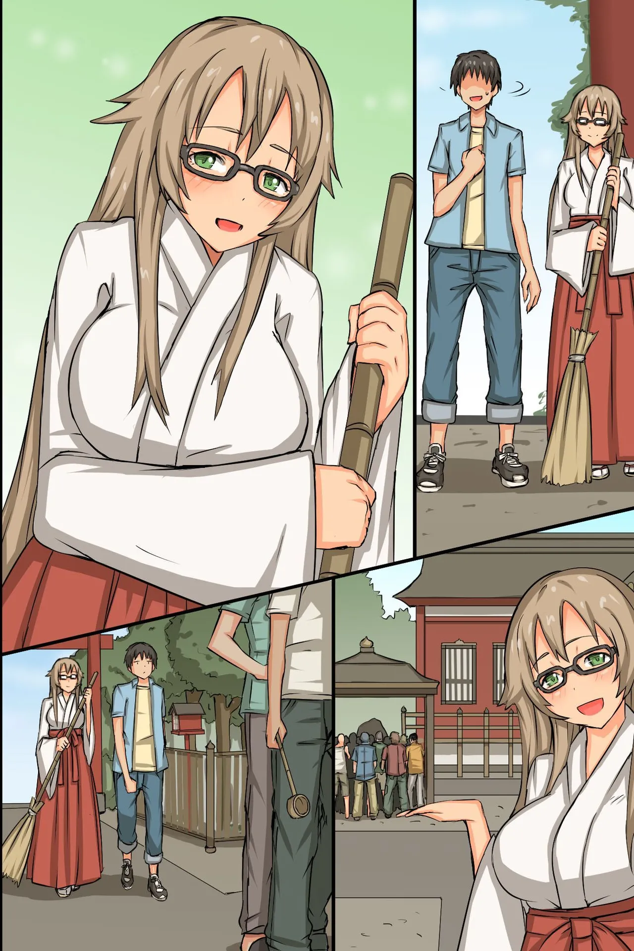 Nakadashi Kigan! Harem Jinja page 58 original parody - big breasts miko hentai manga - read online free