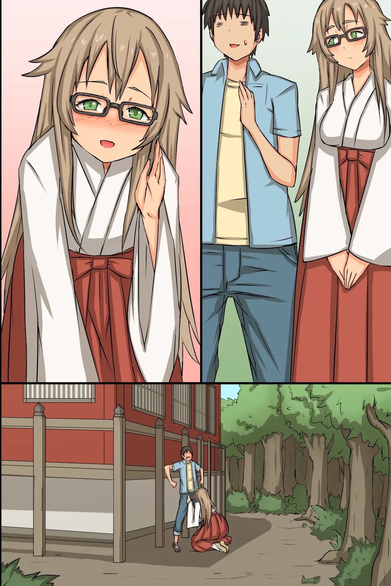 Nakadashi Kigan! Harem Jinja page 70 original parody - sole male full color hentai manga - read online free