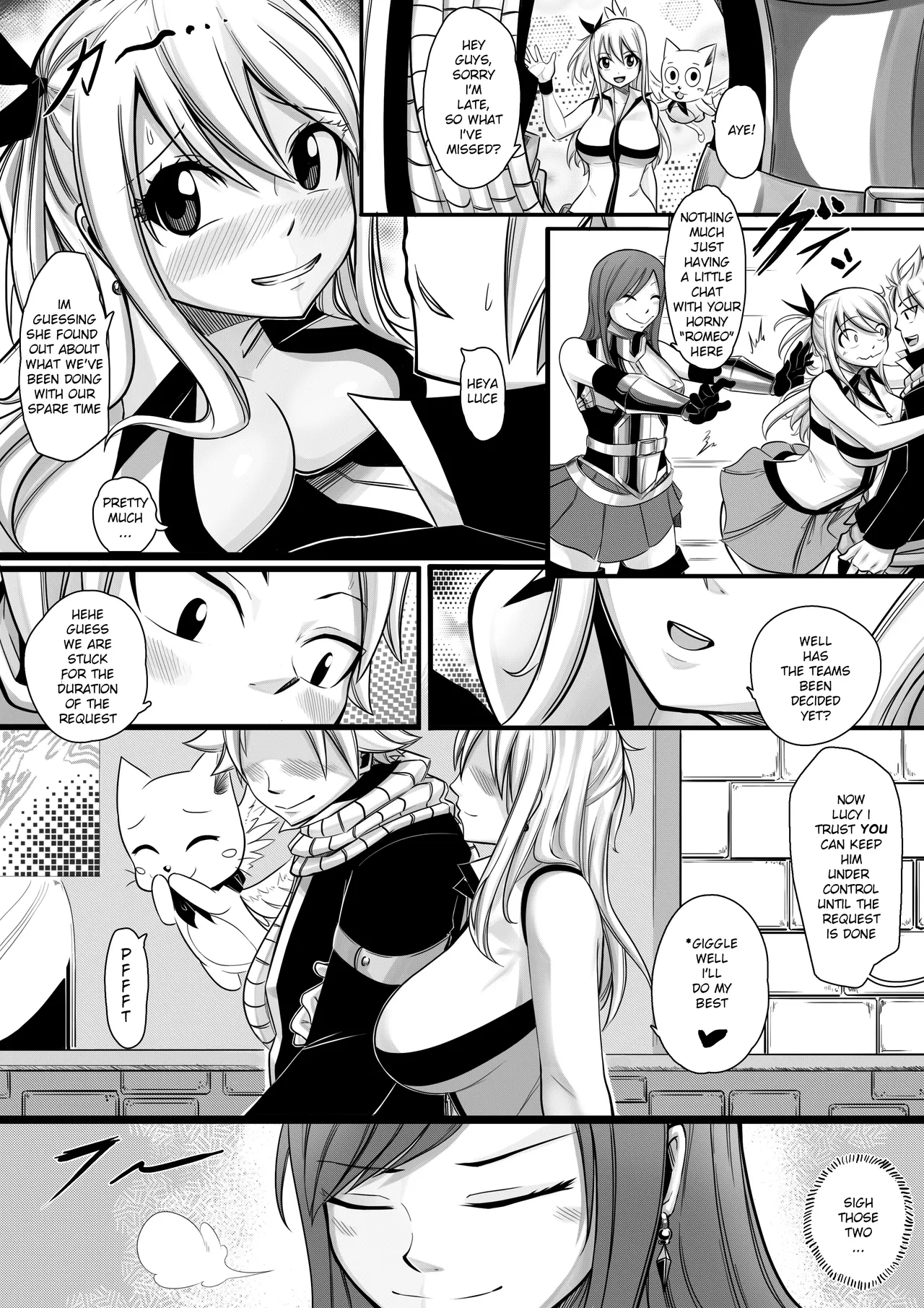 Fairy Heat 2 Doujin page 18 featuring lucy heartfilia fairy tail parody - sweating kissing hentai manga - read online free