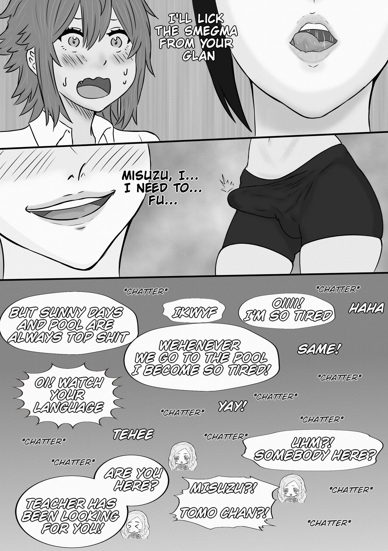Tomo-chan is... gonna pop my cherry. First Part page 20 featuring misuzu gundou tomo-chan wa onnanoko parody - nakadashi swimsuit hentai manga - read online free