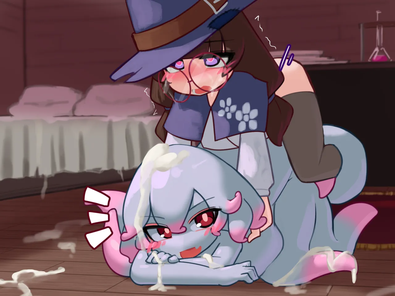 Futanari Majo Minarai ga Scylla Musume to Tadareta Seikatsu o Okuru Hanashi page 137 original parody - glasses futanari hentai manga - read online free