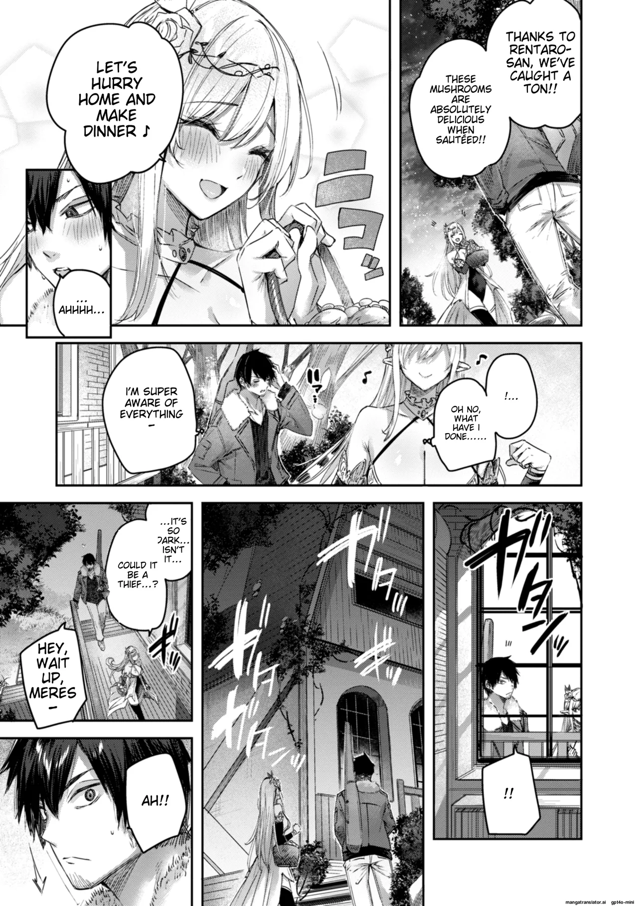 Dokushin Hunter no Deai wa Elf no Mori de | The Single Hunter Meets Girl in The Elven Forest page 20 - rough translation big breasts hentai manga - read online free