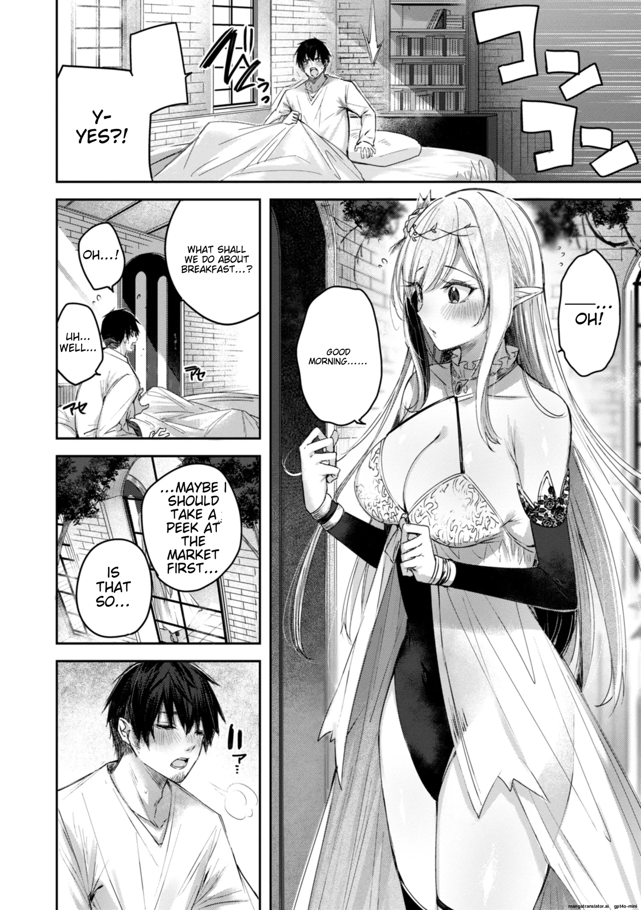 Dokushin Hunter no Deai wa Elf no Mori de | The Single Hunter Meets Girl in The Elven Forest page 27 - rough translation big breasts hentai manga - read online free