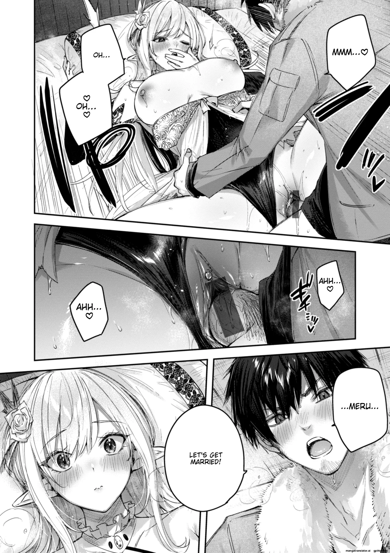 Dokushin Hunter no Deai wa Elf no Mori de | The Single Hunter Meets Girl in The Elven Forest page 45 - elf big breasts hentai manga - read online free