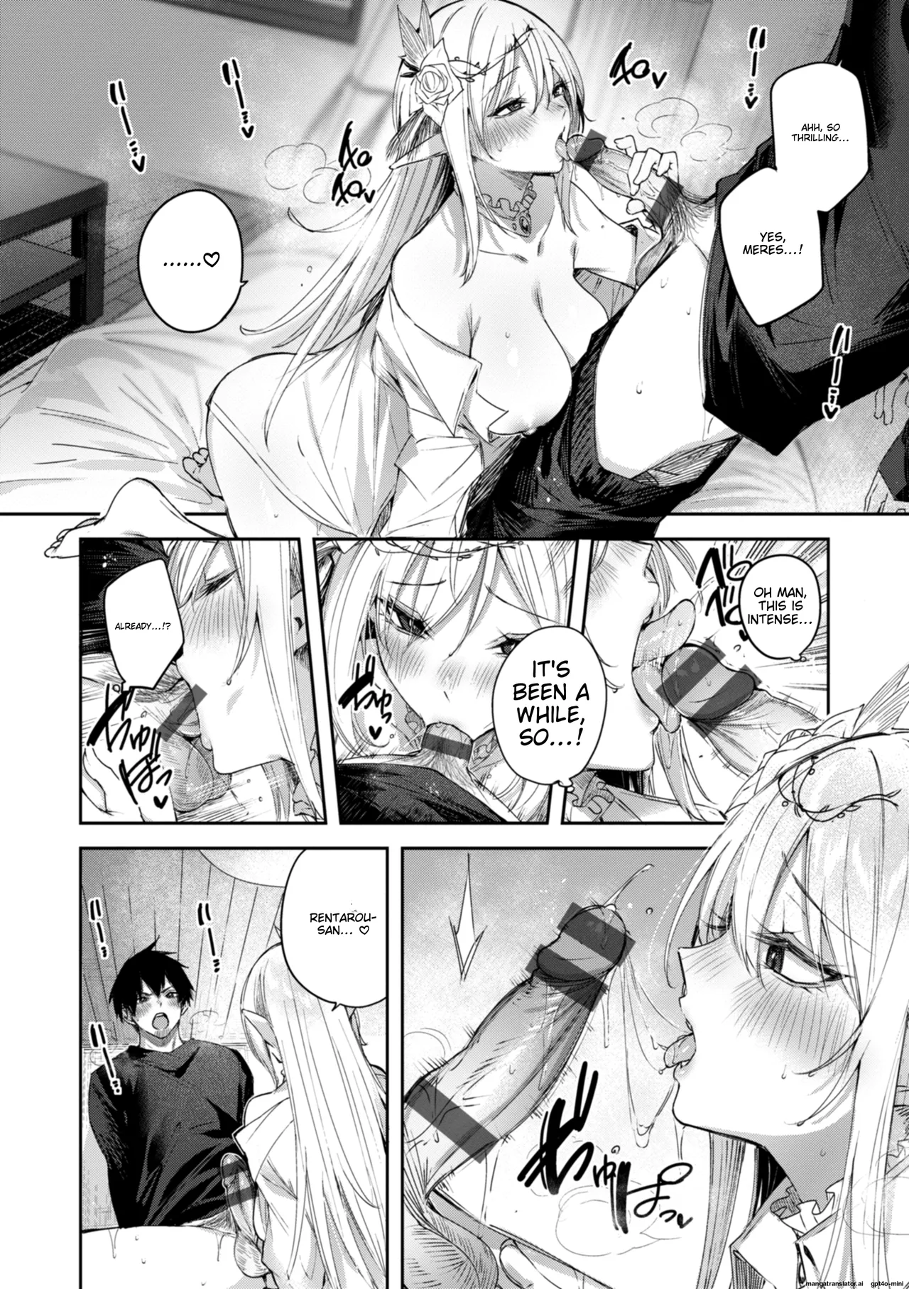 Dokushin Hunter no Deai wa Elf no Mori de | The Single Hunter Meets Girl in The Elven Forest page 65 - rough translation big breasts hentai manga - read online free