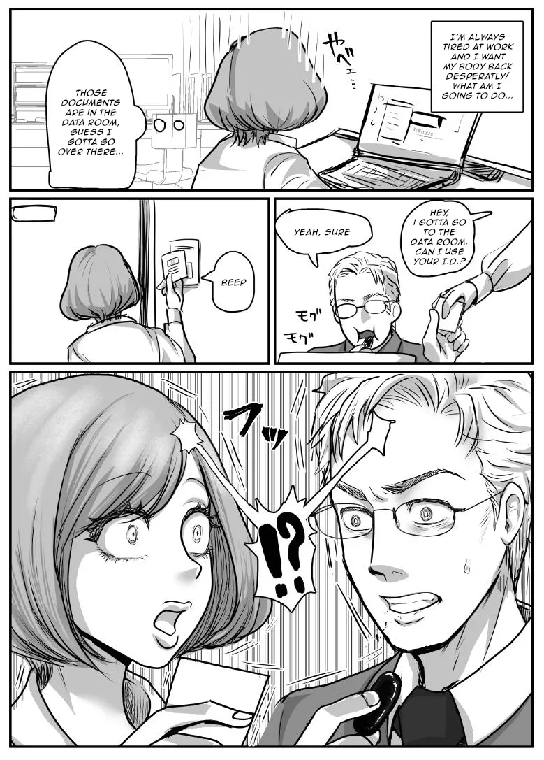 Office de Buka ya Joushi to Irekawaru Hanashi | Swapping Places with the Office Girls page 17 original parody - sole male big breasts hentai manga - read online free
