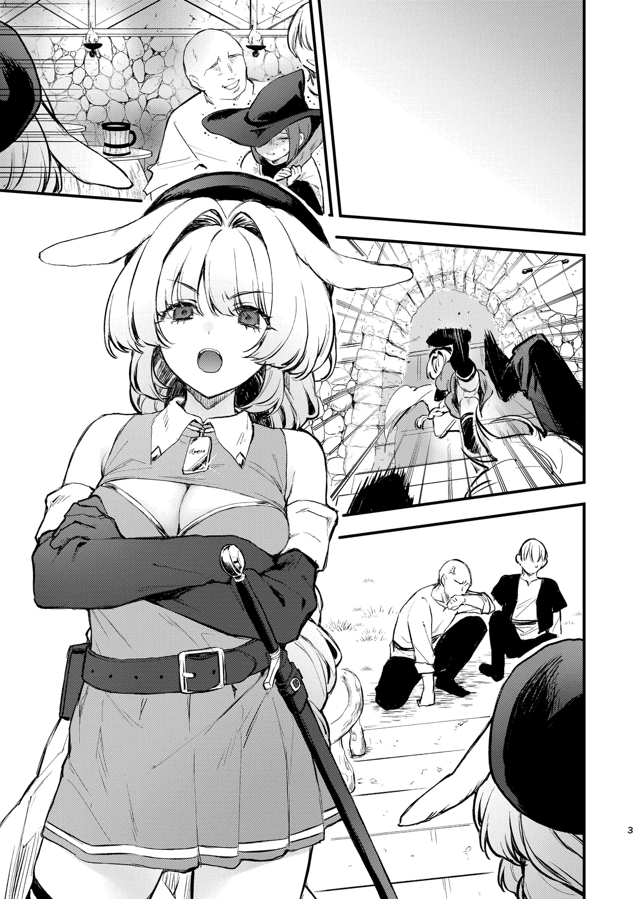 [Beans Mame (Mochiji)] Kabeshiri Usagi Boukensha, Kusuri de Kyousei Hatsujou!? | KABESHIRI ~ass in the wall gloryhole~ Bunny Adventurer's Drug Induced Estrus [English] [よろきんパン工場] [Digital] page 43 original parody - sole female sole male hentai manga - read online free