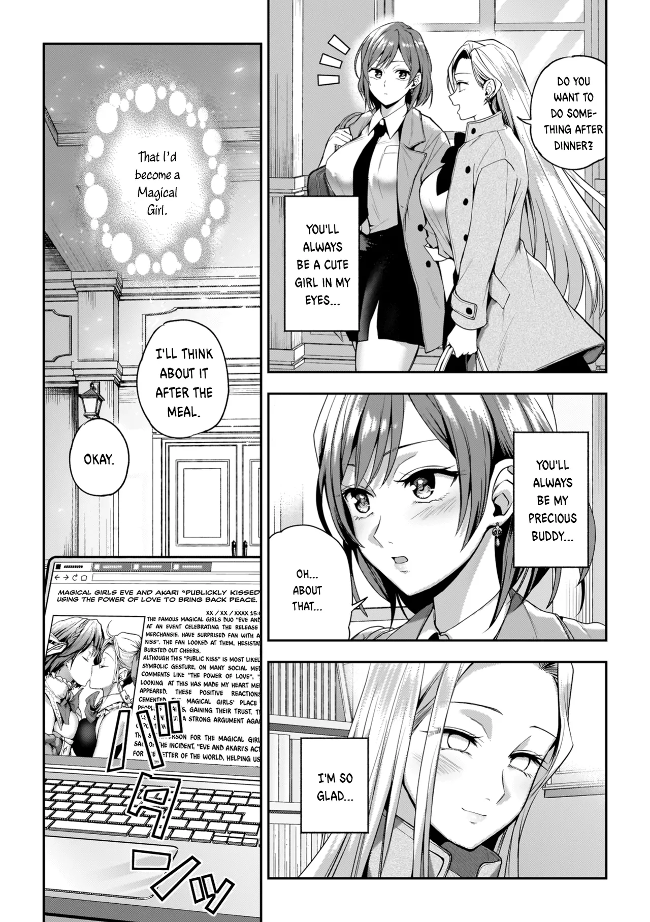 [Nagashiro Rouge] Eigyou Mahou Shoujo ga Kiss Shitara Ch. 1-3 | When Magical Girls Kiss Chapter 1-3 (END) + Extra [English] page 95 original parody - kissing big breasts hentai manga - read online free