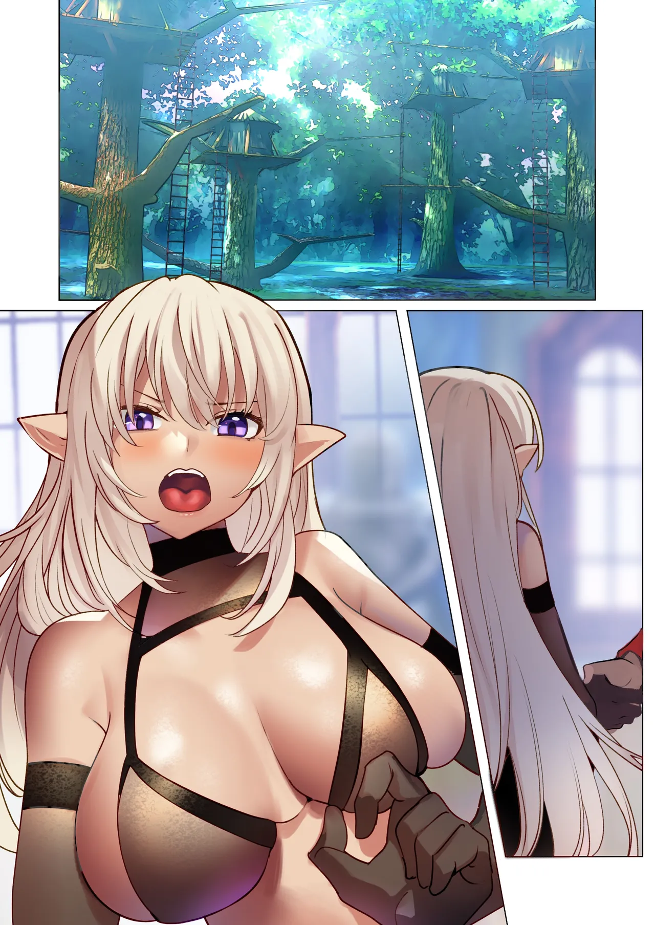 Reizoku Joou - Dosukebe Body no Dark Elf Joou ga Akutoku Kizoku ni Kanzen Seifuku Sareru made page 39 original parody - sole female full color hentai manga - read online free