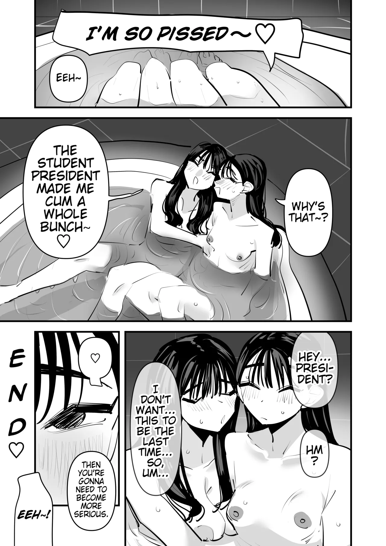 Iincho no Kuse ni Yuri Sex Chou Umakute Maji Mukatsuku | She's Crazy Good at Yuri Sex Despite Being the Student President and it Seriously Pisses Me Off page 38 original parody - yuri kissing hentai manga - read online free