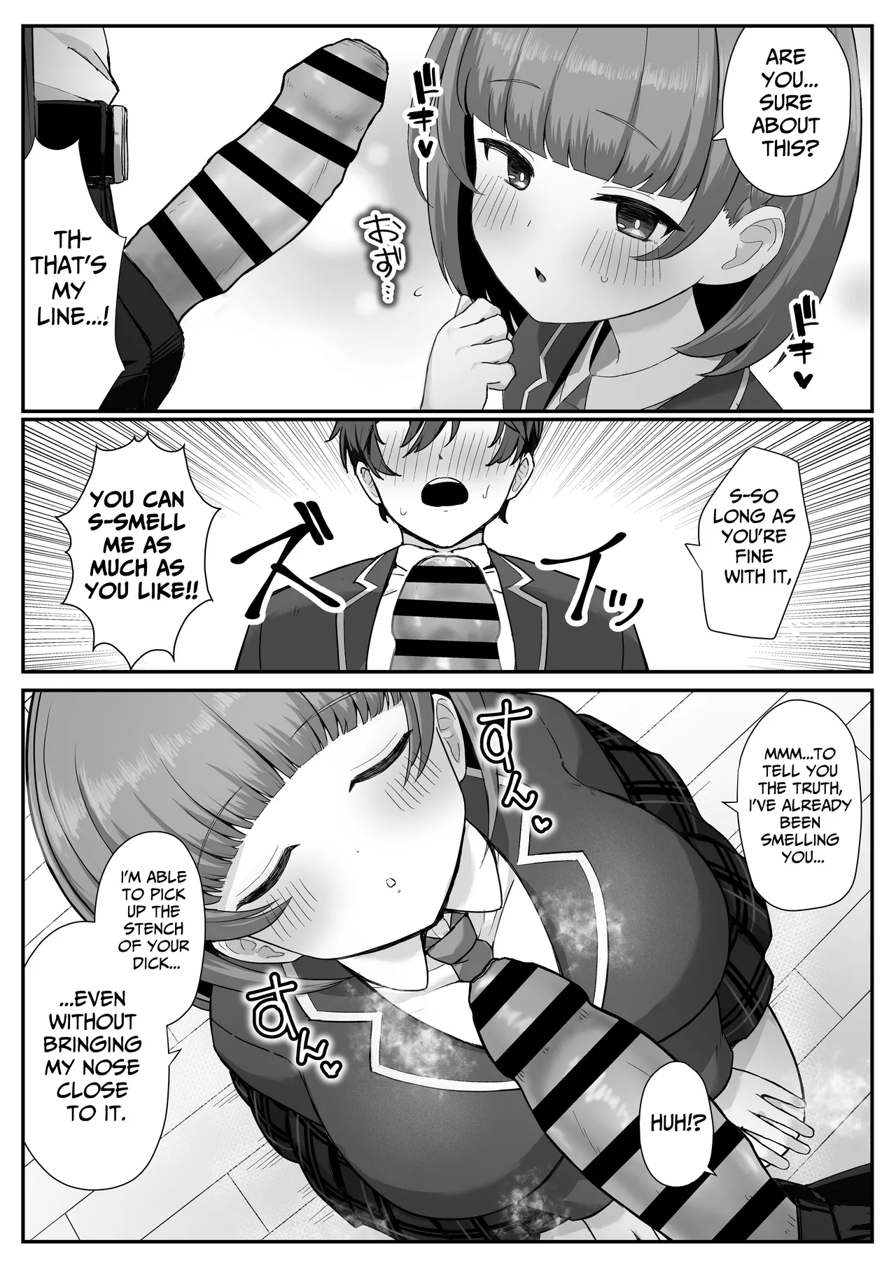 Teishinchou Cool-kei Muhyoujou Kanojo ga Ore no Nioi Fetish da to Hakkaku shitara Mou! | I Found Out That My Cool, Short, Deadpan Girlfriend Has A Smell Fetish! page 14 original parody - sole female sole male hentai manga - read online free