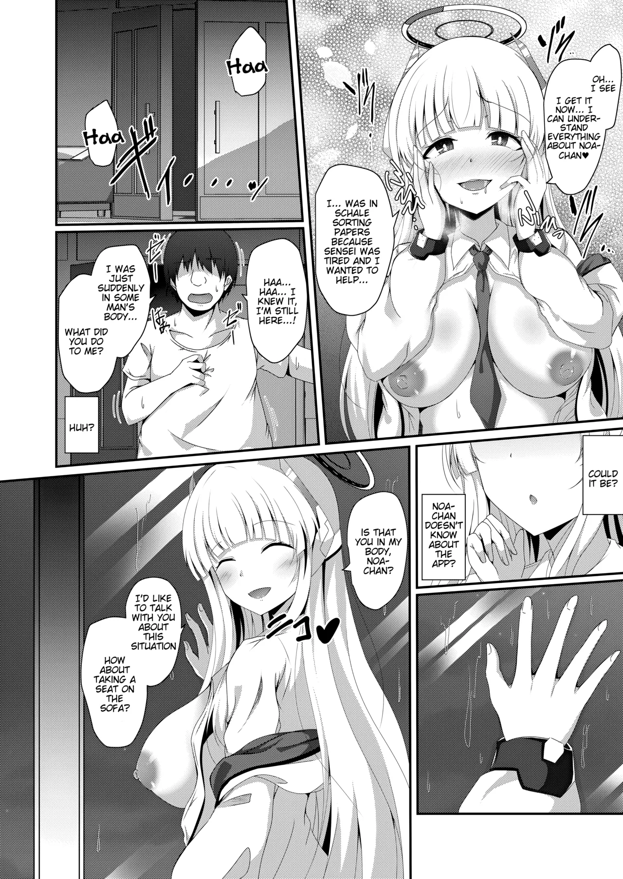 Noa-chan, Chotto Okarada Itadakimasu! page 9 featuring noa ushio blue archive parody - paizuri pantyhose hentai manga - read online free