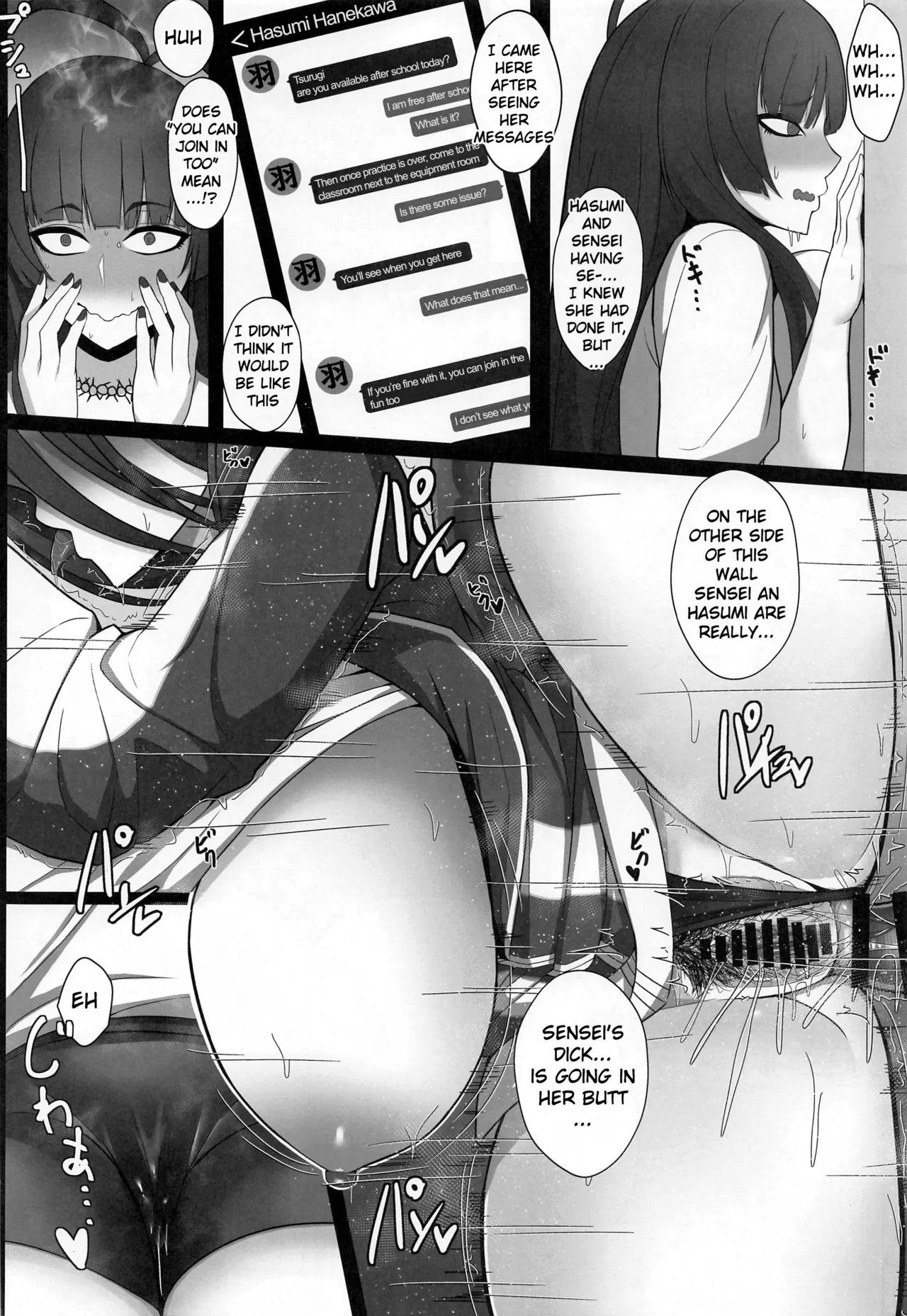 Houkago Hasumi no Oshiri de page 9 featuring sensei blue archive parody - sole female sole male hentai manga - read online free