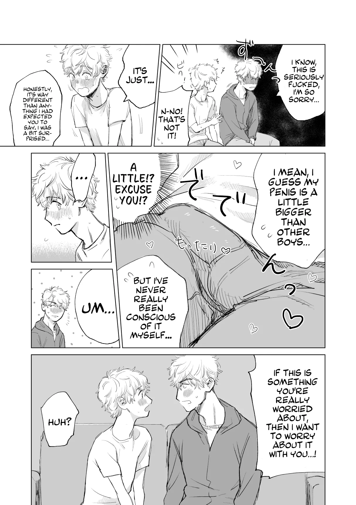 Ore no Kareshi ga Kyokonsugiru! | My boyfriend's too BIG! page 21 original parody - kissing sweating hentai manga - read online free