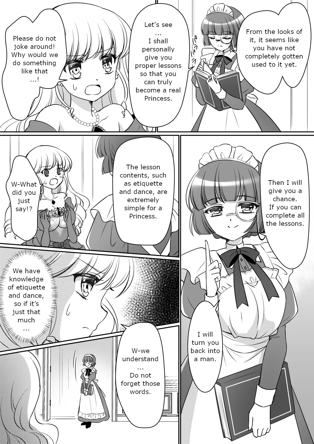 [Amuai Okashi Seisakusho (Kagura Kurumi)] Zettai ni Ohime-sama ni Nanka Narimasen wa! ~Ohime-sama Taiken de Ohime-sama ni Sareta Ore~ | I will never become a princess! ~I was made into a princess through the princess experience~ [English] page 17 original parody - mosaic censorship x-ray hentai manga - read online free