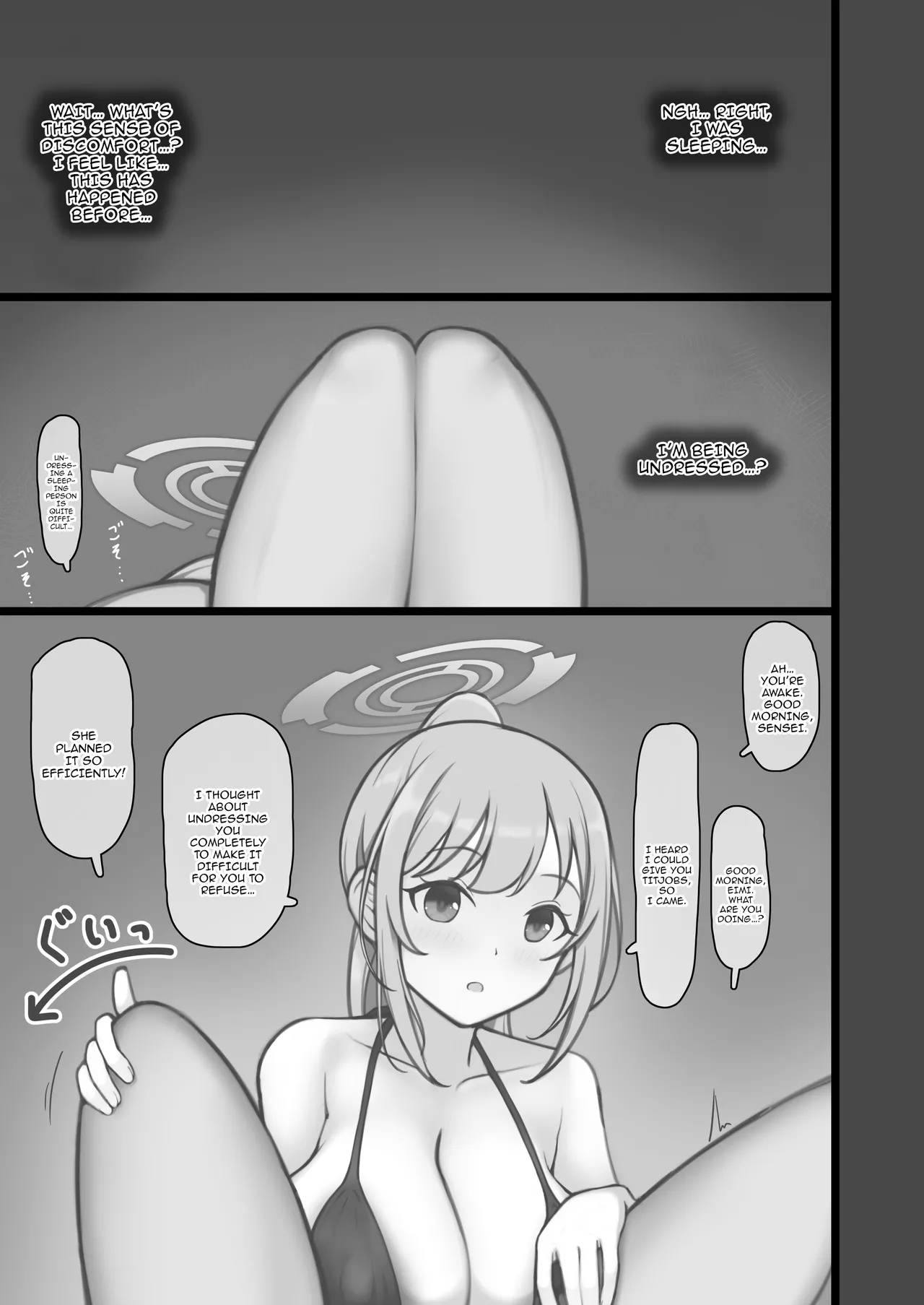 Sensei ni Paizuri nara Shite Agerareru tte Hanashi ga Hiromatte Iru You desu. |  There's A Rumor Going Around That Sensei Will Let You Give Him A Titjob page 14 featuring sensei blue archive parody - sole male paizuri hentai manga - read online free