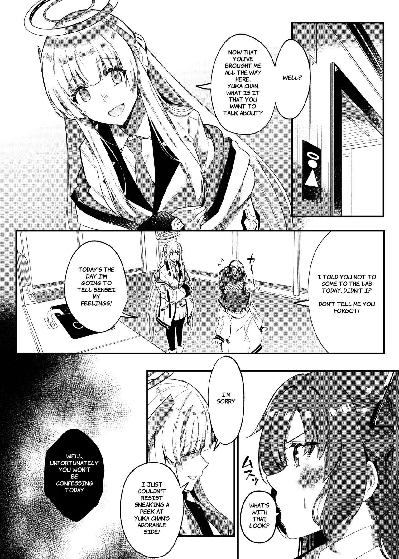 Yuuwaku de Schale Sensei o Yowaraseru Sakusen Blue Archive TSF doujinshi | The Strategy to Weaken Schale Sensei with Temptation page 9 featuring yuuka hayase blue archive parody - glasses schoolgirl uniform hentai manga - read online free