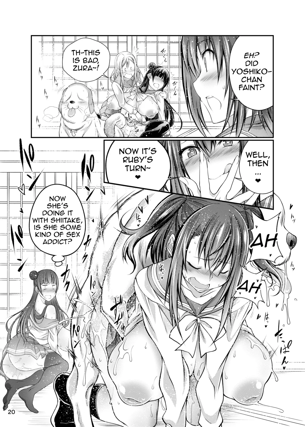 Inu Live! Sunshine!! page 19 featuring riko sakurauchi love live sunshine parody - nakadashi stockings hentai manga - read online free