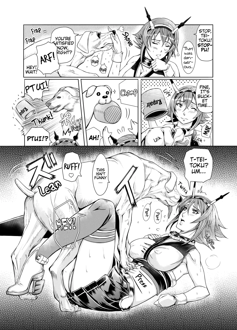 [LUCRETiA (Hiichan)] Ken-Jyuu Dai Yon Kan Ware, Gouchin seri--!! (Kantai Collection -KanColle-) [English] [EHCOVE] [Digital] page 17 featuring mutsu kantai collection parody - big breasts dog hentai manga - read online free