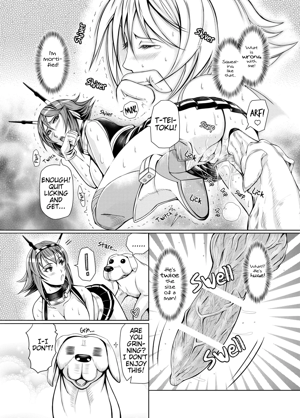 [LUCRETiA (Hiichan)] Ken-Jyuu Dai Yon Kan Ware, Gouchin seri--!! (Kantai Collection -KanColle-) [English] [EHCOVE] [Digital] page 22 featuring mutsu kantai collection parody - big breasts dog hentai manga - read online free