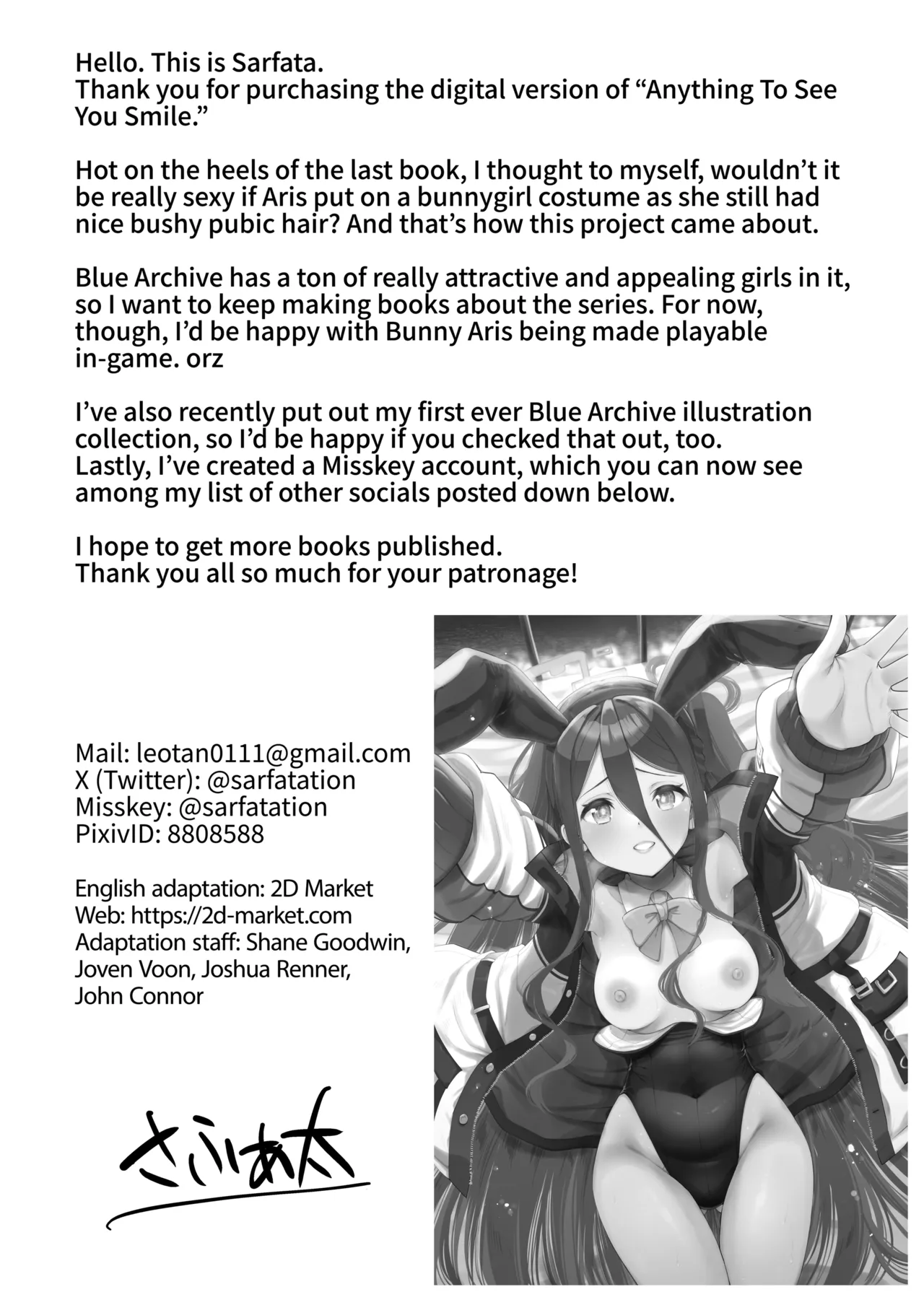 [sarfatation (Sarfata)] Bunny na Alice wa Suki desu ka - Do you like Bunny-Alice? | Anything to See You Smile [English] {2d-market.com} [Decensored] [Digital] page 25 featuring alice tendou blue archive parody - uncensored hairy hentai manga - read online free