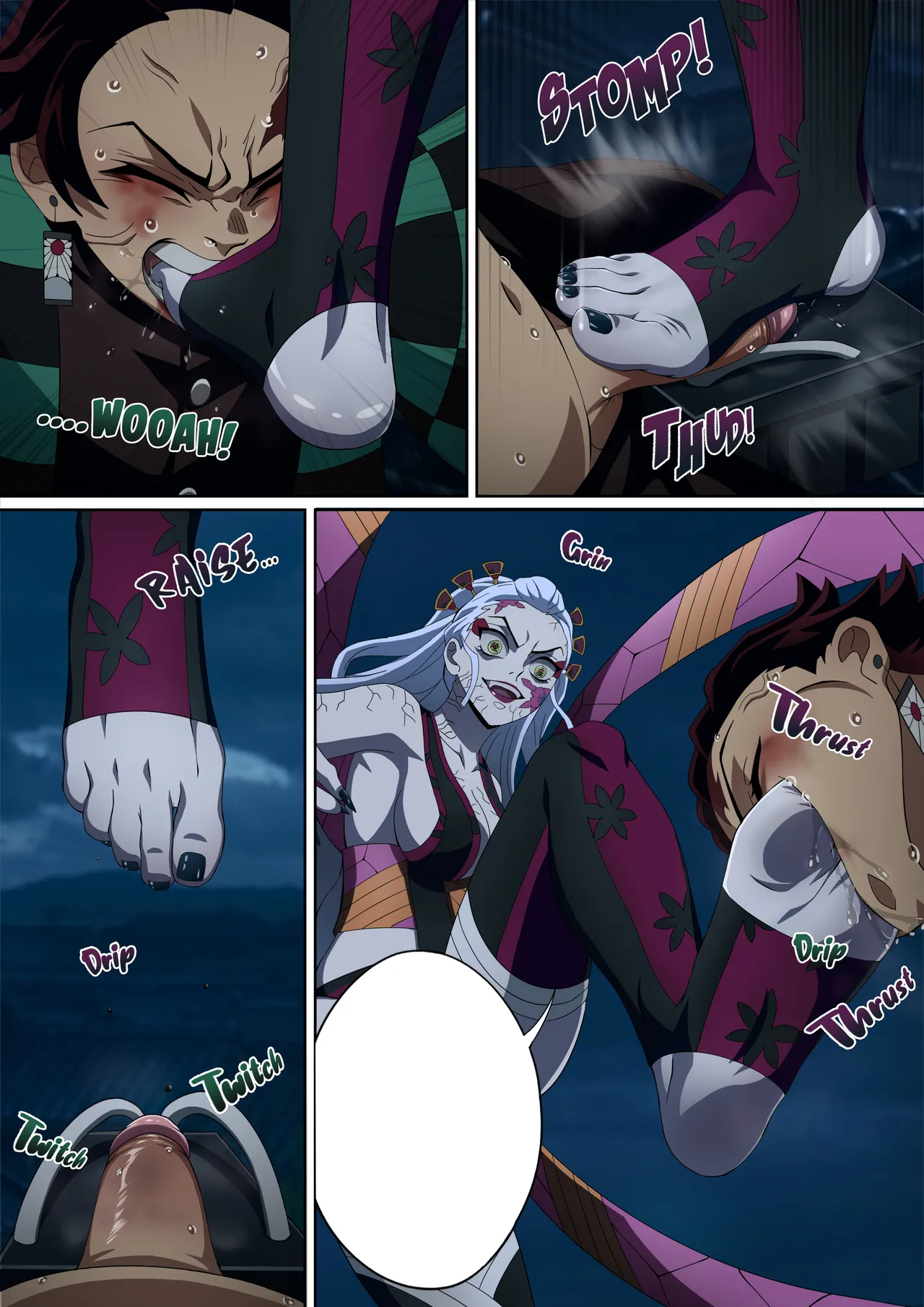 Demon Slayer（Part 1） page 16 featuring tanjirou kamado kimetsu no yaiba parody - femdom footjob hentai manga - read online free
